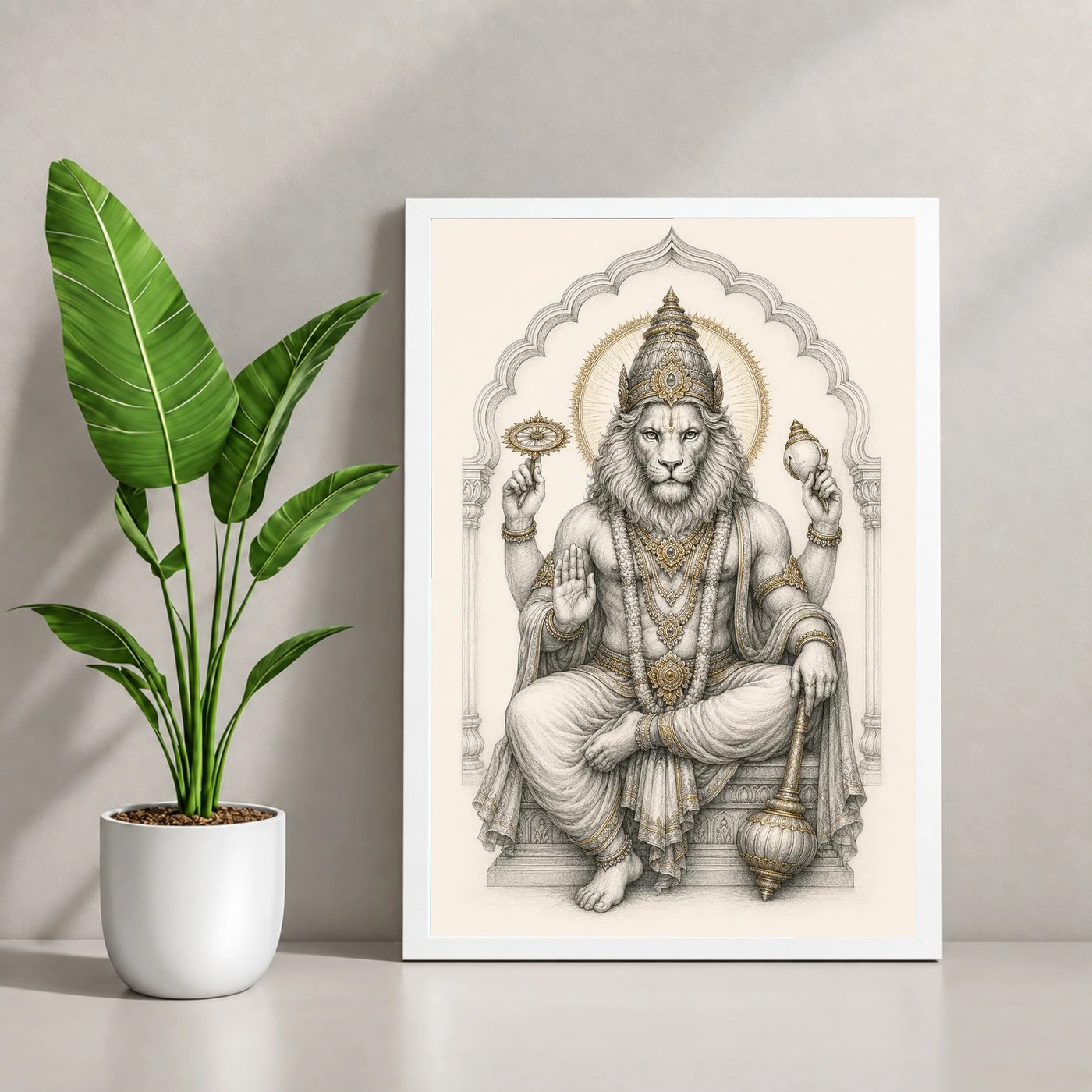 Narasimha — Monochrome Sketch Frame, view 4