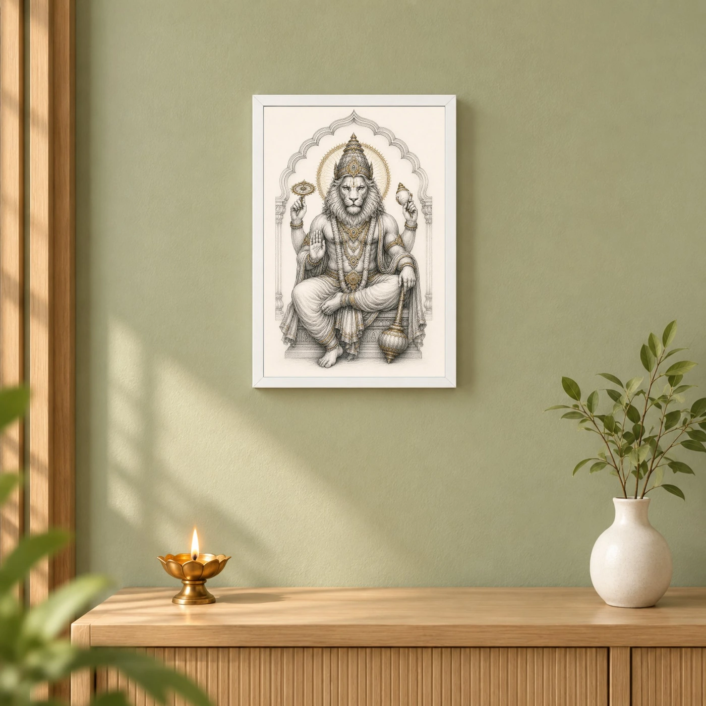 Narasimha — Monochrome Sketch Frame, view 6