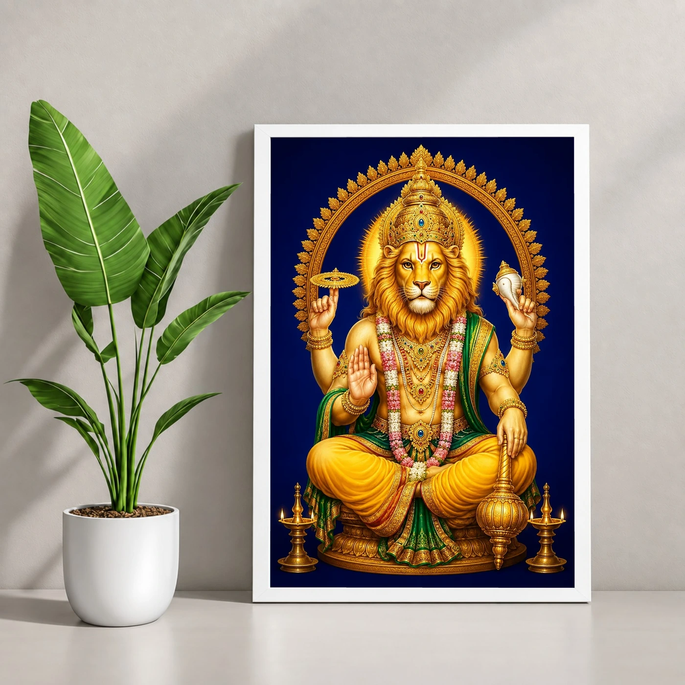 Narasimha — Pooja Mandir Small Frame, view 4