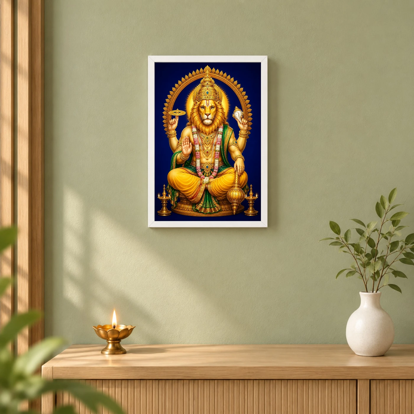 Narasimha — Pooja Mandir Small Frame, view 6