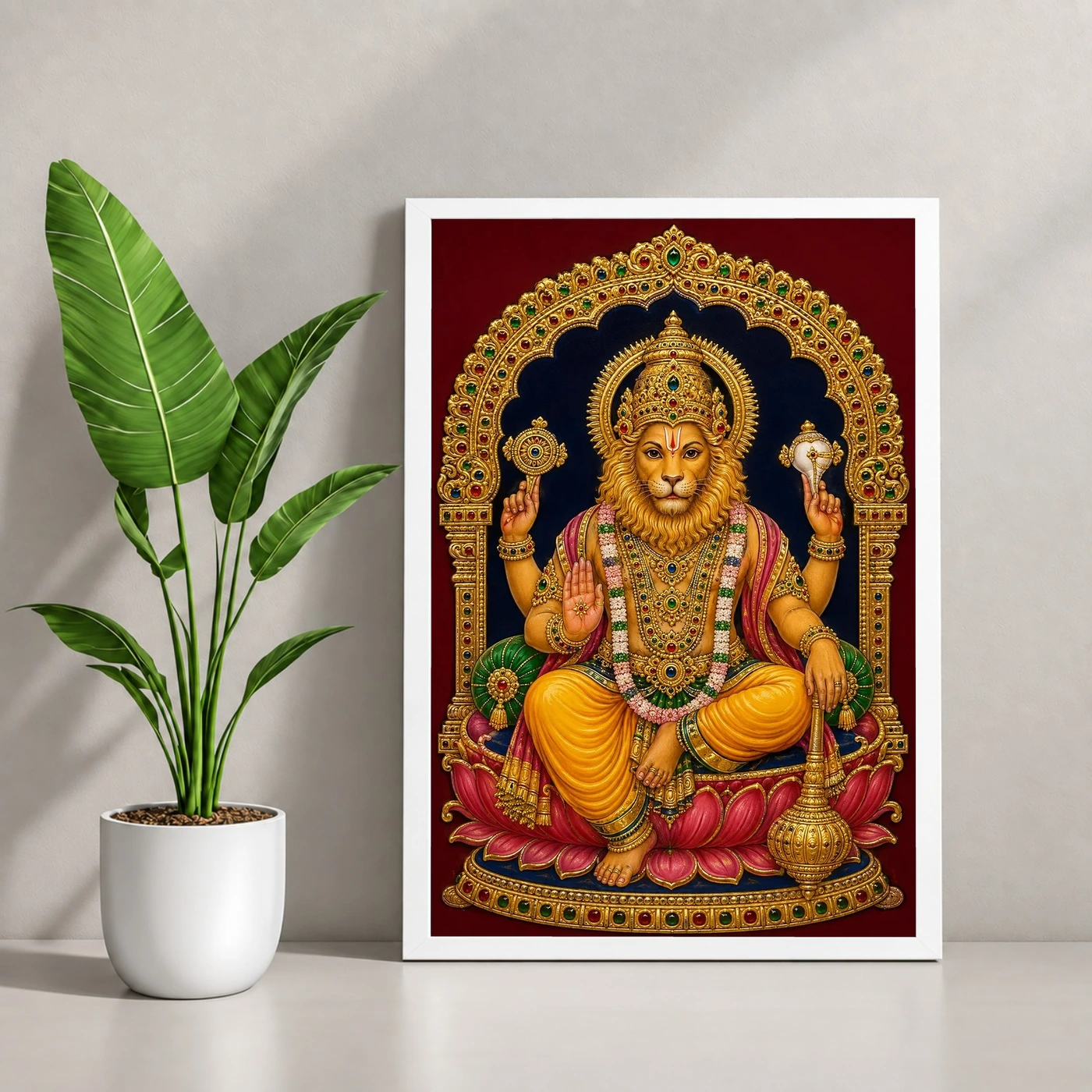 Narasimha — Tanjore Art Frame, view 4