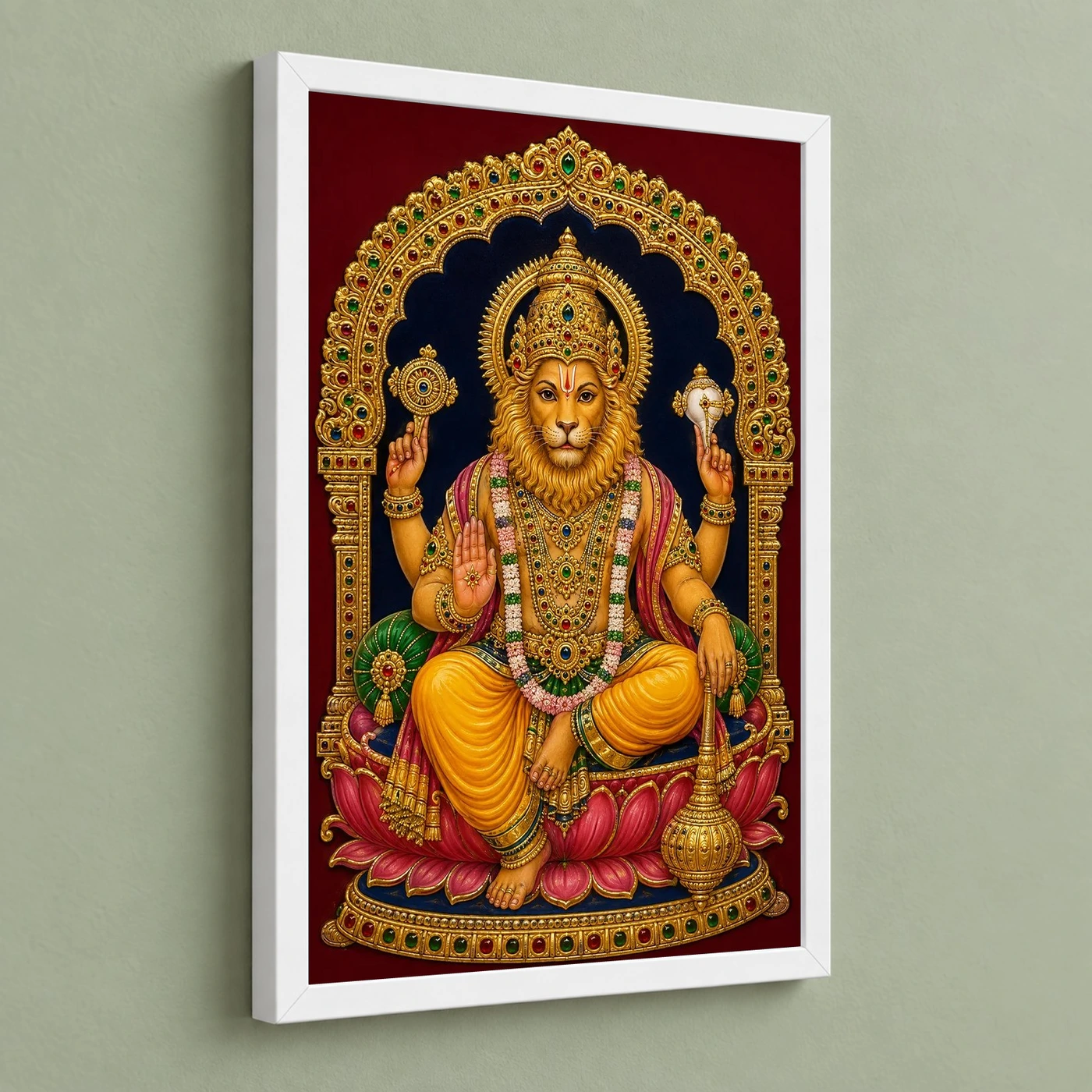 Narasimha — Tanjore Art Frame, view 5