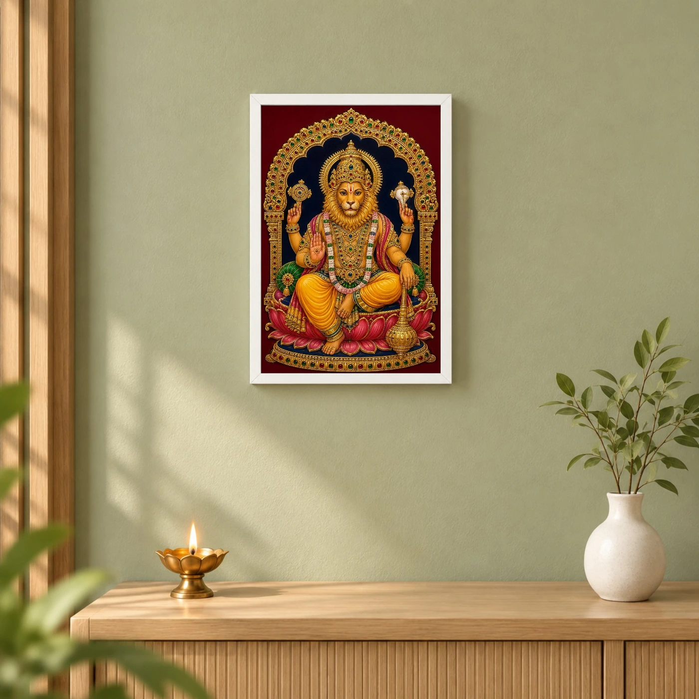 Narasimha — Tanjore Art Frame, view 6