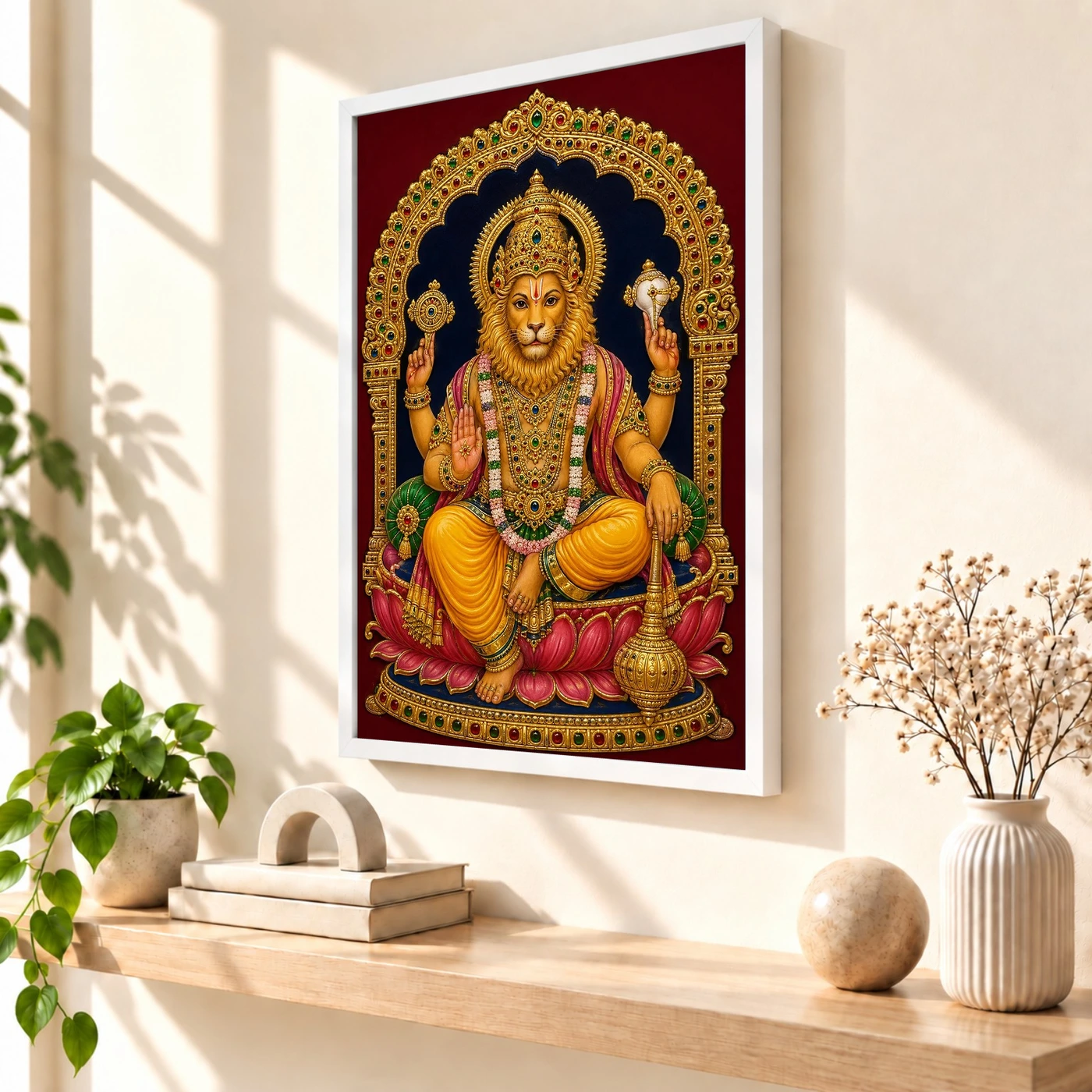 Narasimha — Tanjore Art Frame, view 7