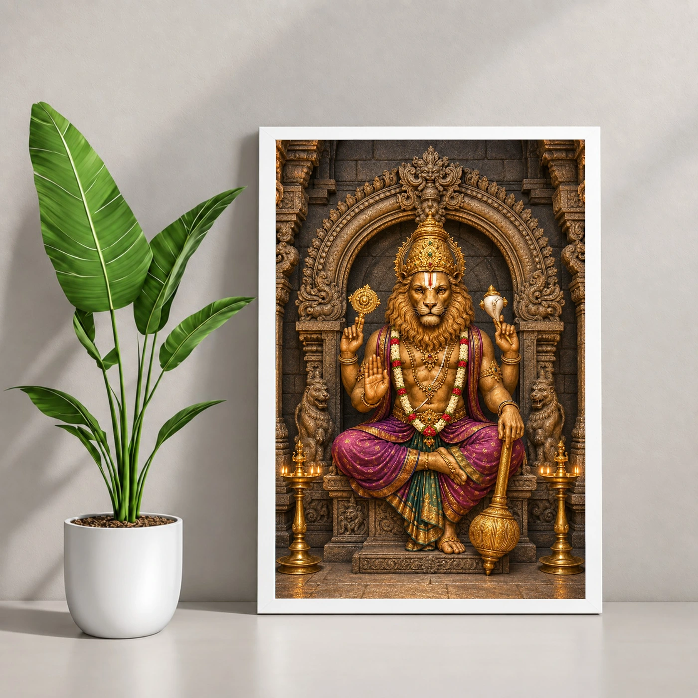 Narasimha — Traditional Temple Style Frame, view 4