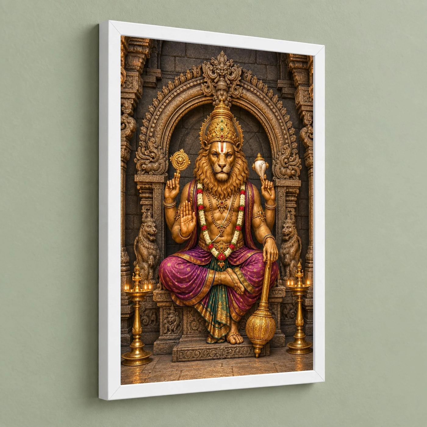 Narasimha — Traditional Temple Style Frame, view 5