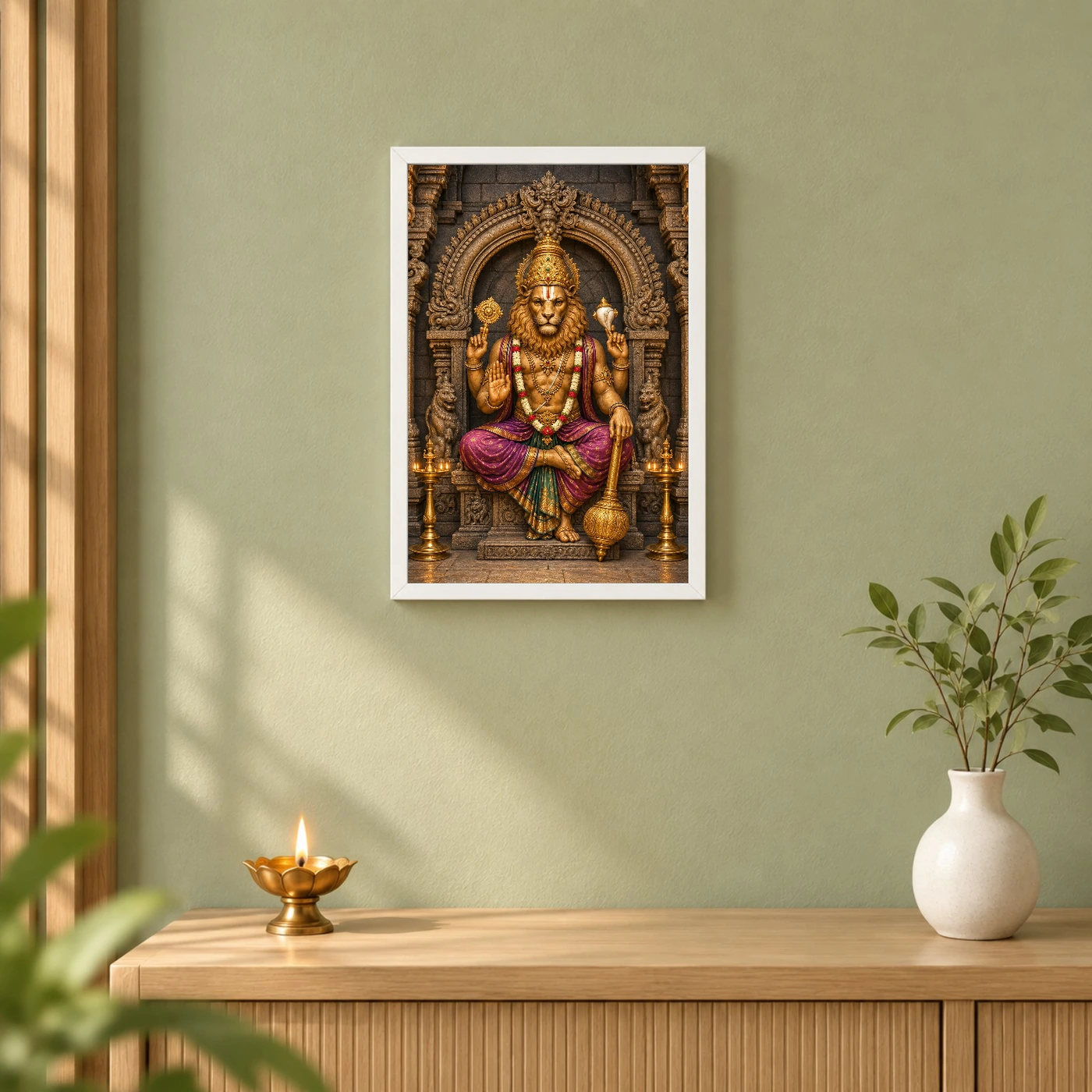 Narasimha — Traditional Temple Style Frame, view 6