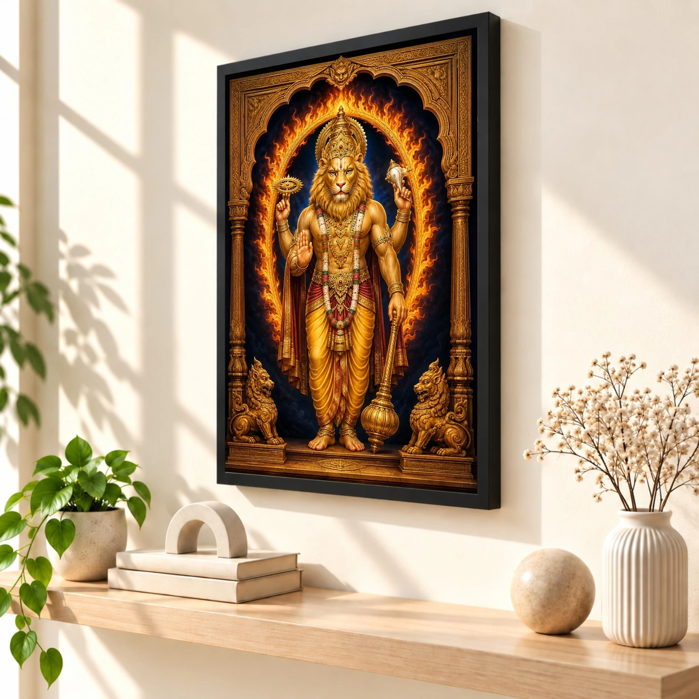 Narasimha — Vastu Protection Door Frame, view 2