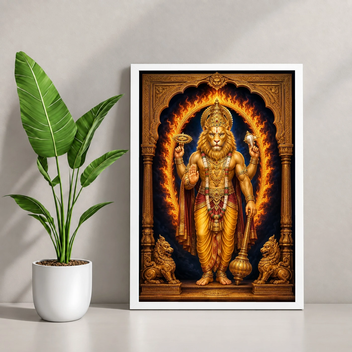 Narasimha — Vastu Protection Door Frame, view 4