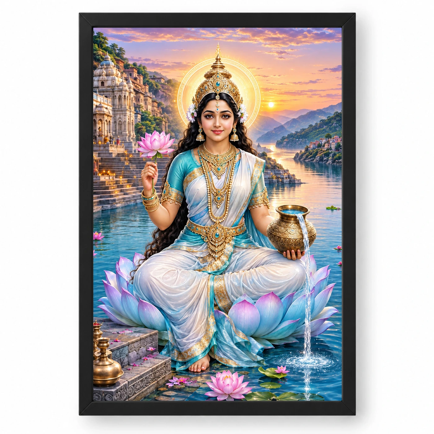 Narmada Maa River Blessings Photo Frame