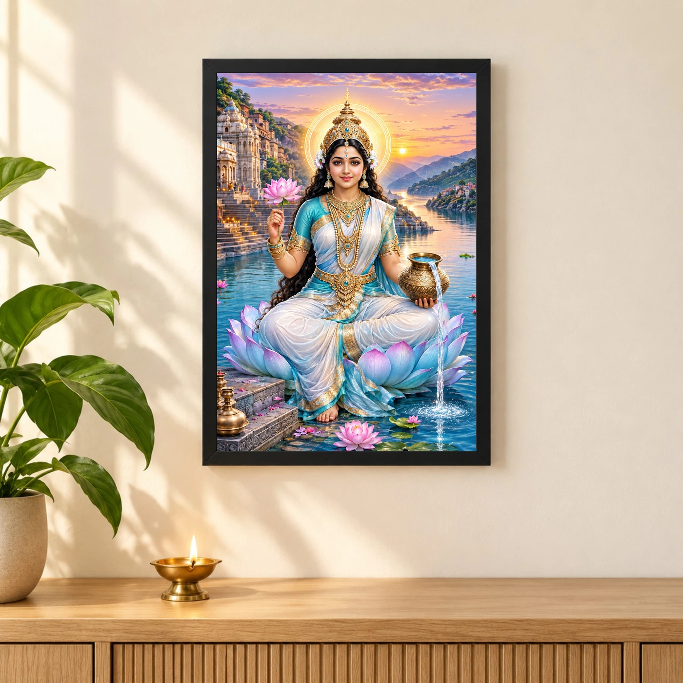 Narmada Maa River Blessings Photo Frame, view 3