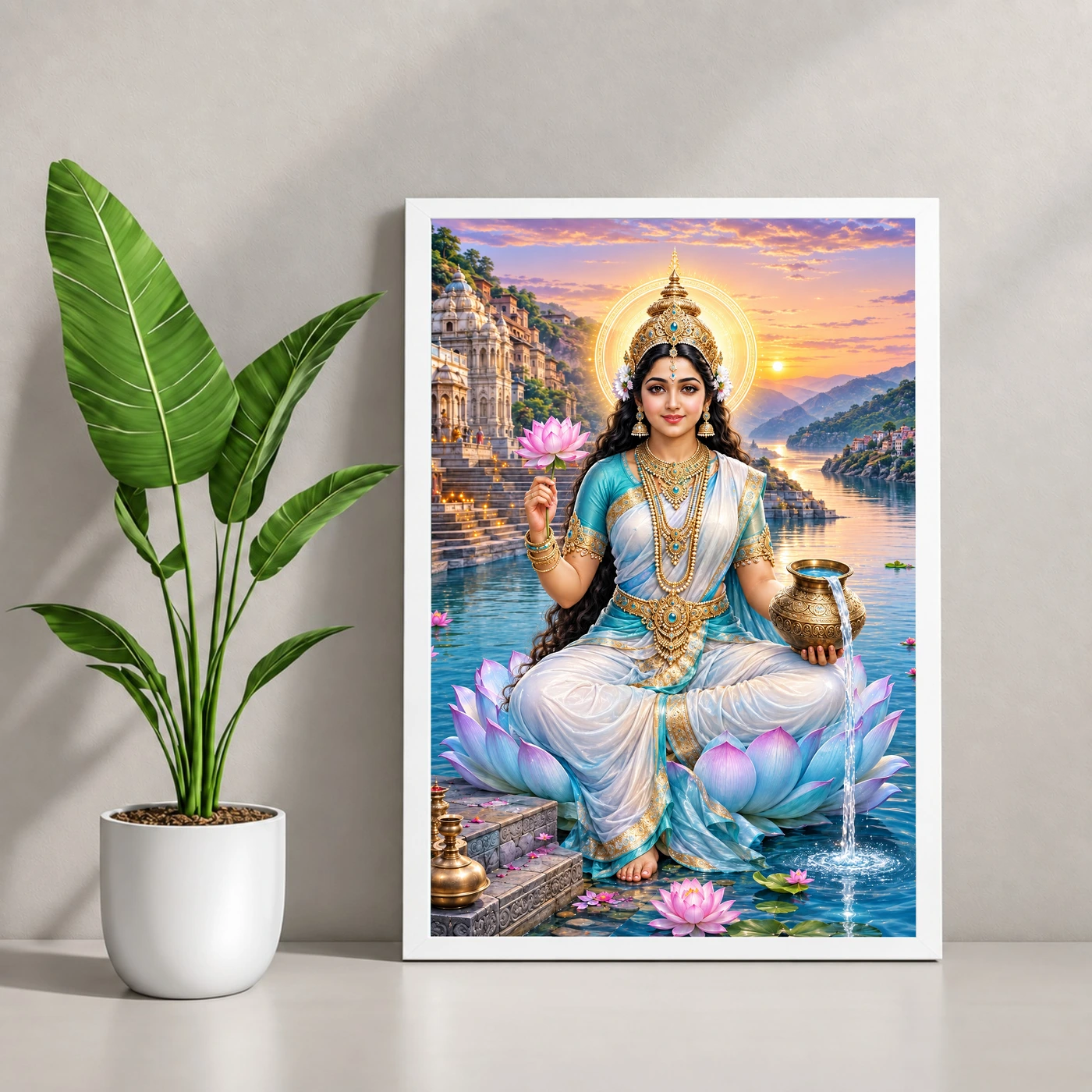 Narmada Maa River Blessings Photo Frame, view 4