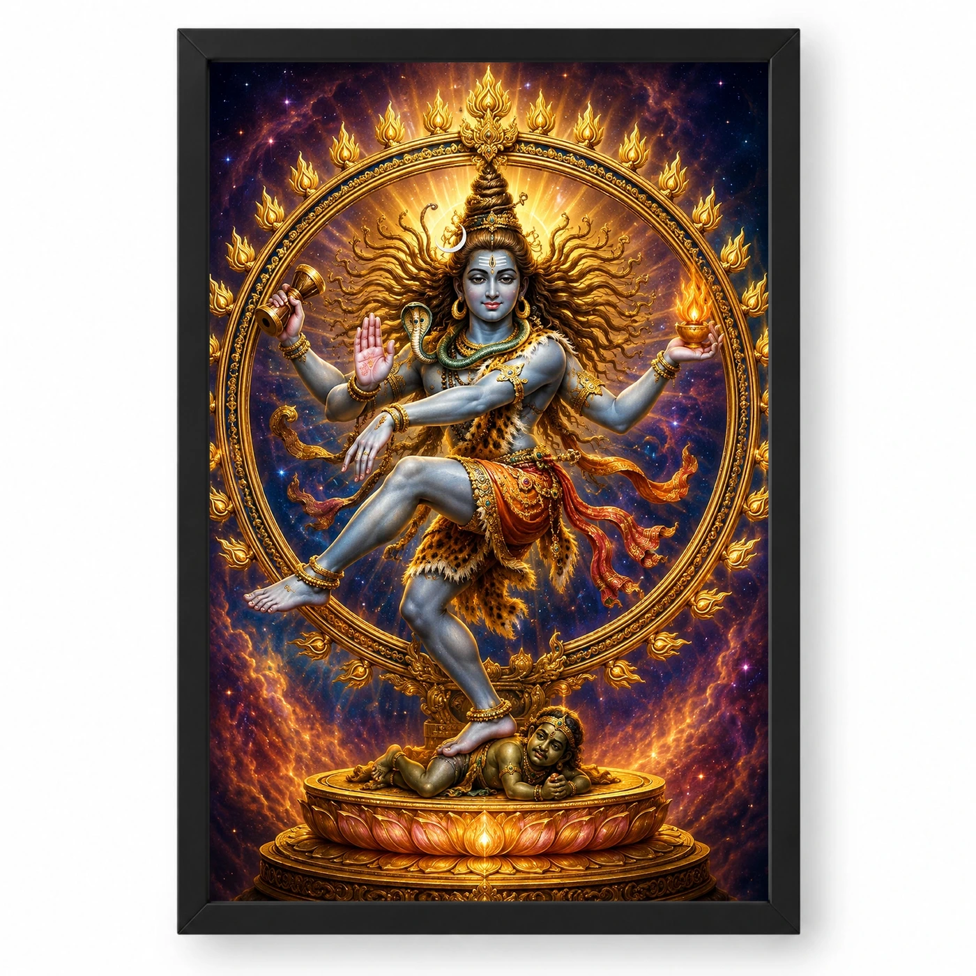 Nataraja Cosmic Celestial Aura Photo Frame