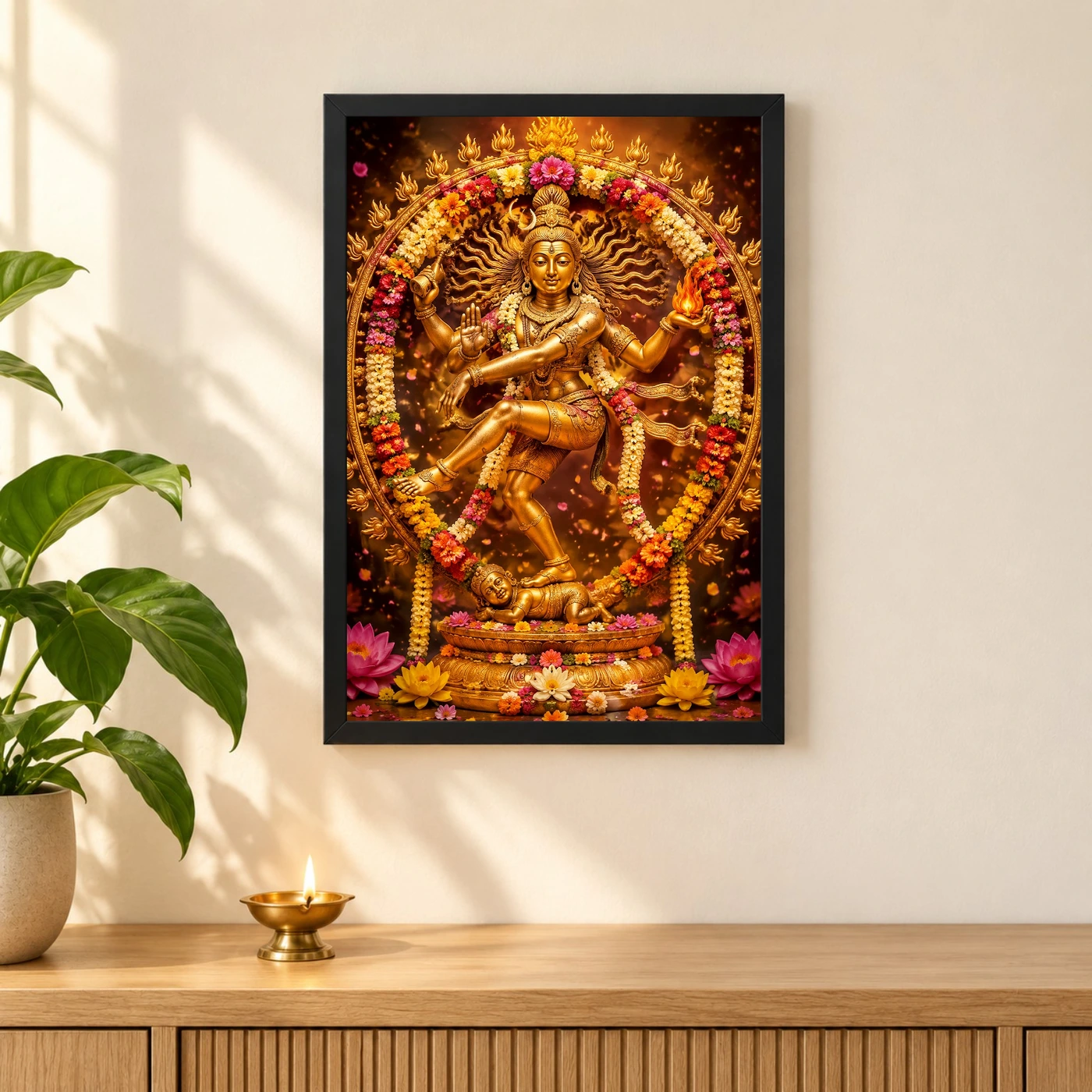 Nataraja Grand Festival Flower Decoration Photo Frame, view 3