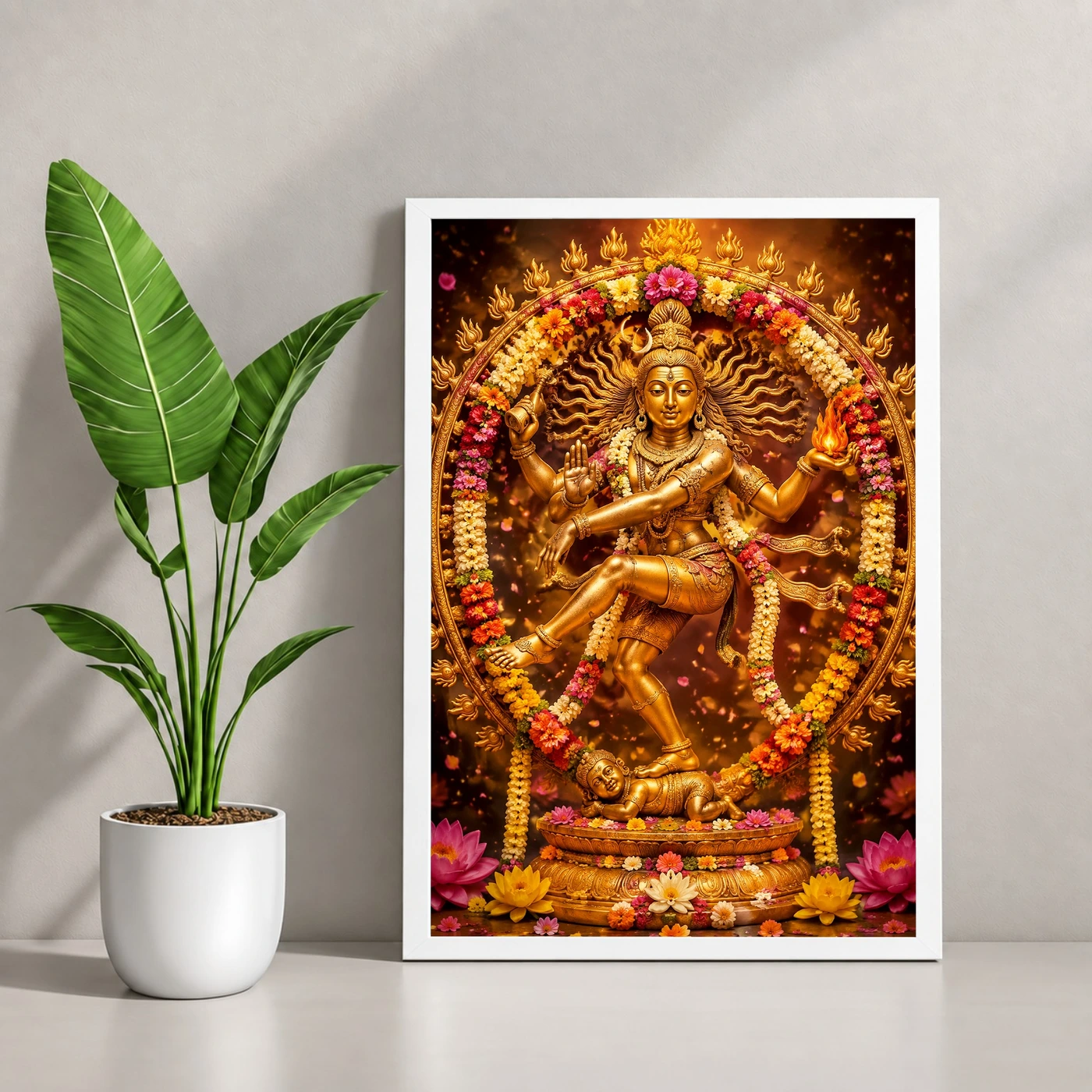 Nataraja Grand Festival Flower Decoration Photo Frame, view 4