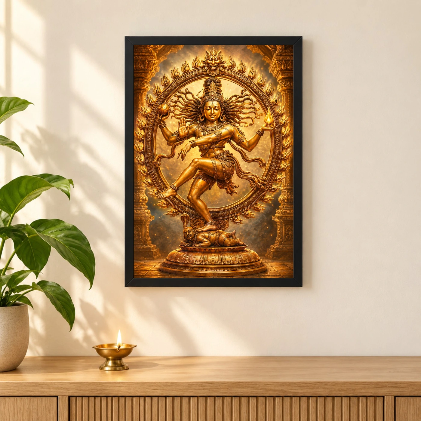 Nataraja Heritage Temple Architecture Backdrop Photo Frame, view 3