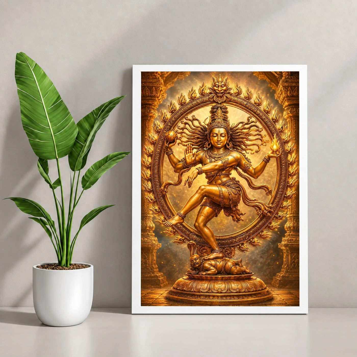 Nataraja Heritage Temple Architecture Backdrop Photo Frame, view 4