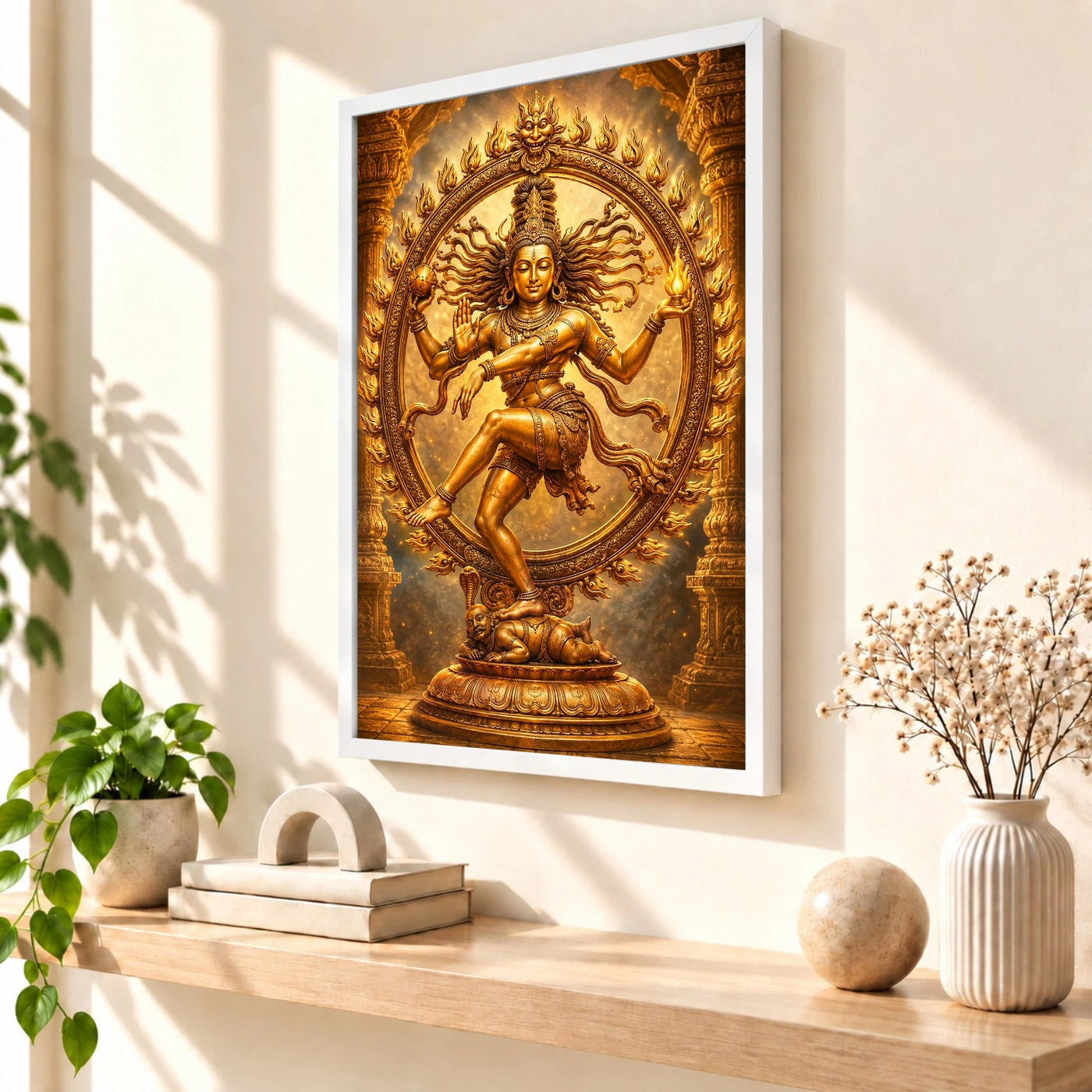 Nataraja Heritage Temple Architecture Backdrop Photo Frame, view 7
