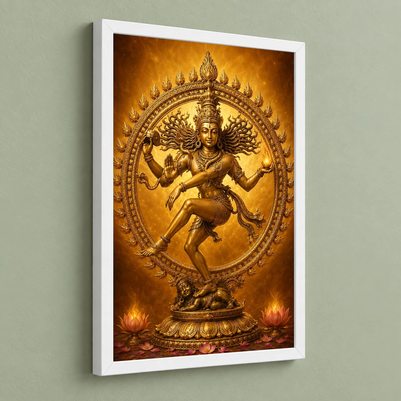 Nataraja Ornate Golden Temple Darshan Photo Frame, view 5