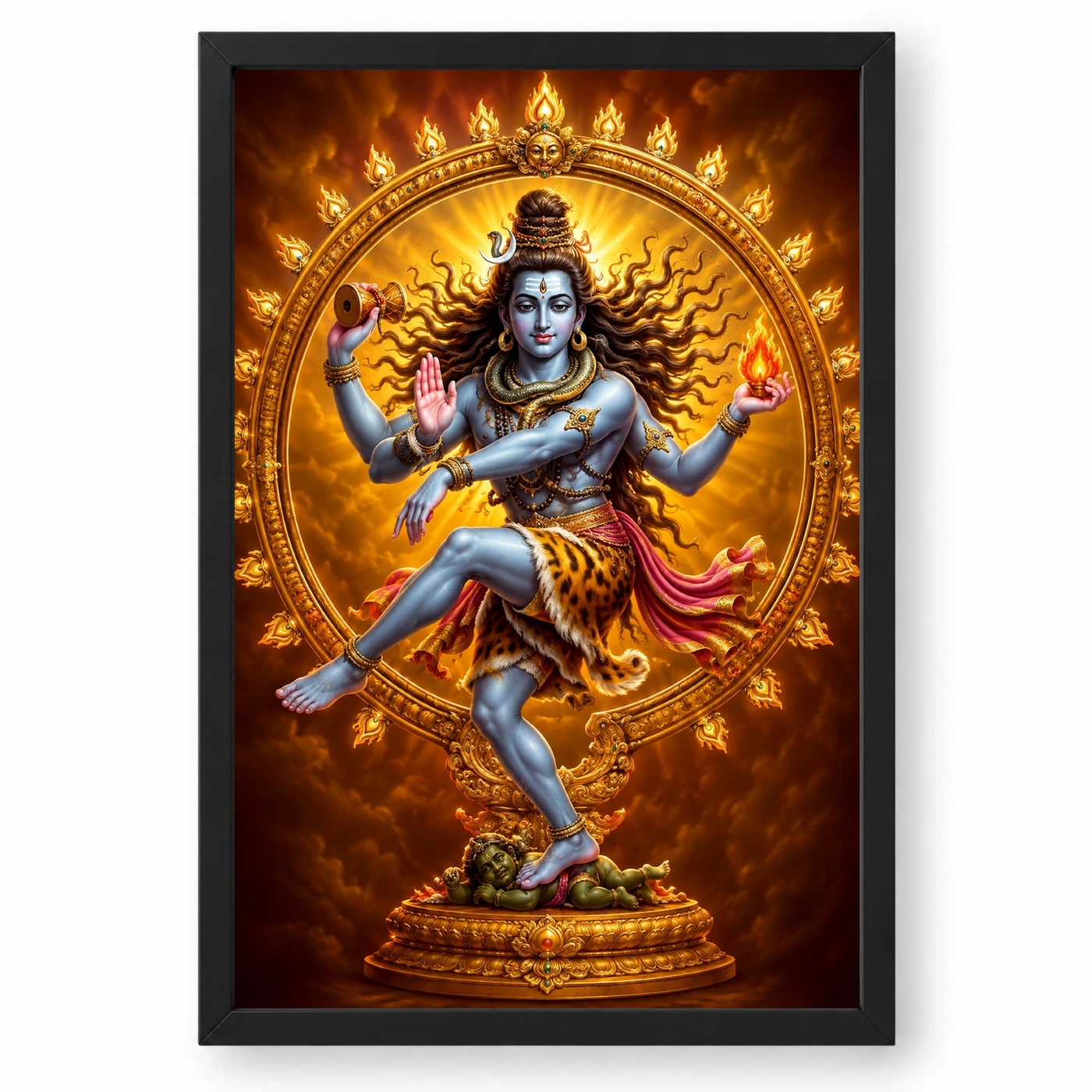 Nataraja Peaceful Home Mandir Composition Photo Frame