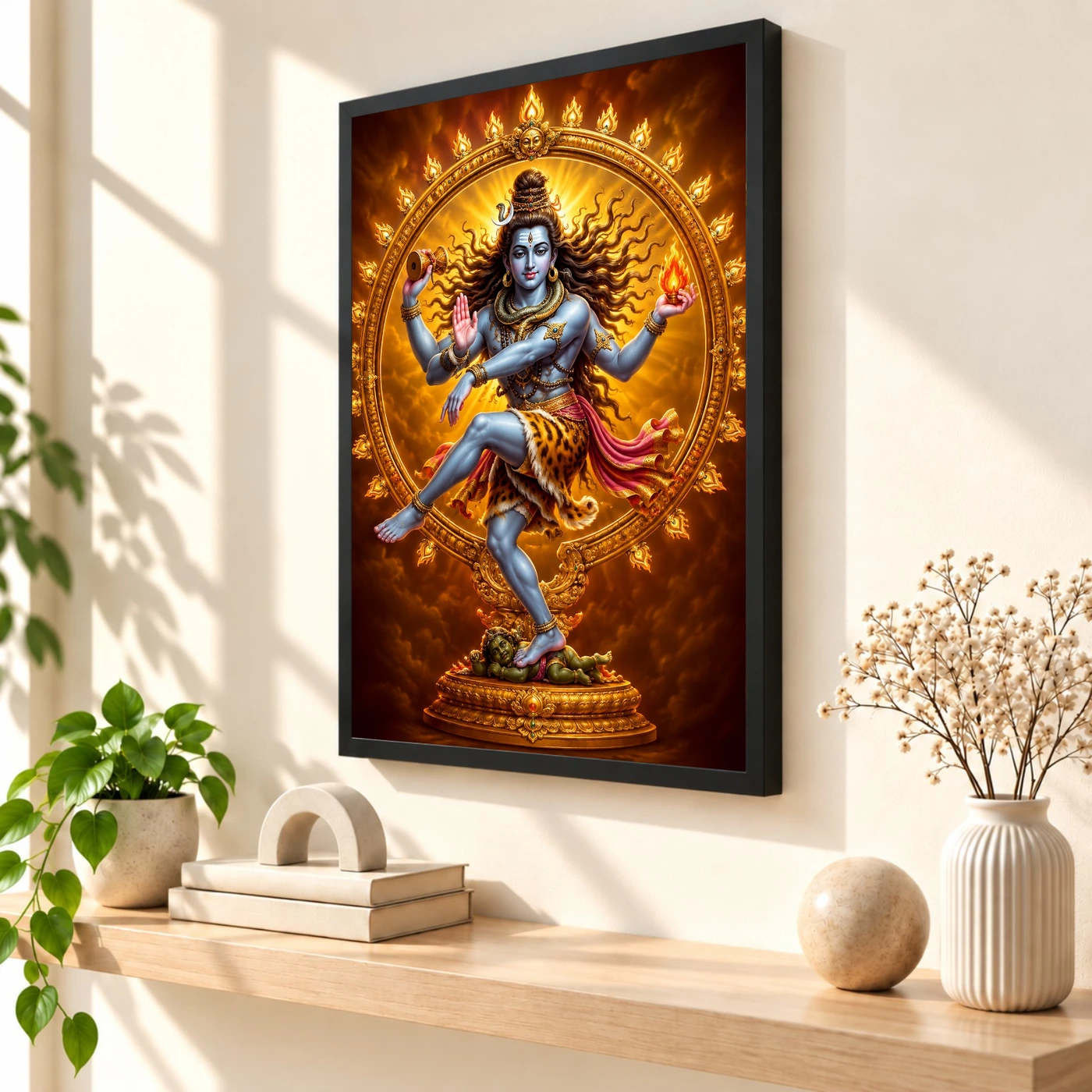 Nataraja Peaceful Home Mandir Composition Photo Frame, view 2
