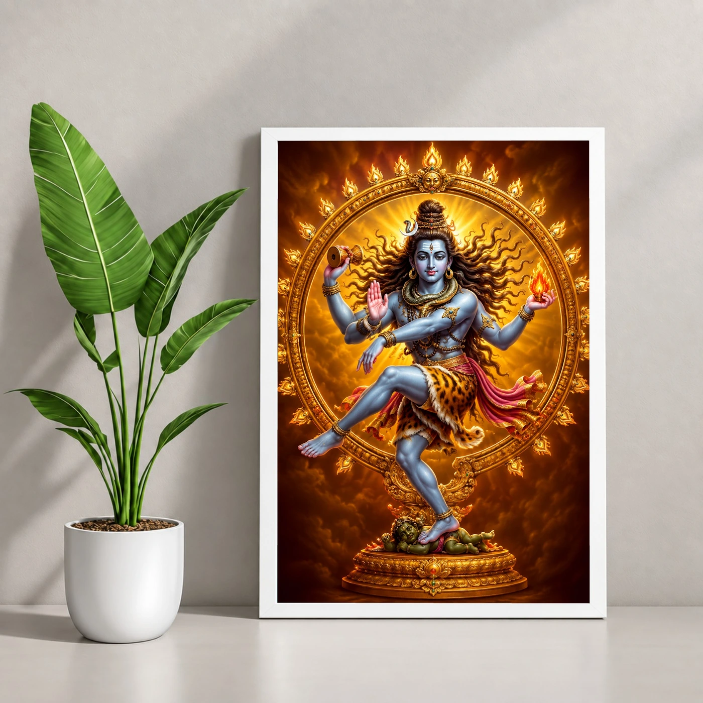 Nataraja Peaceful Home Mandir Composition Photo Frame, view 4