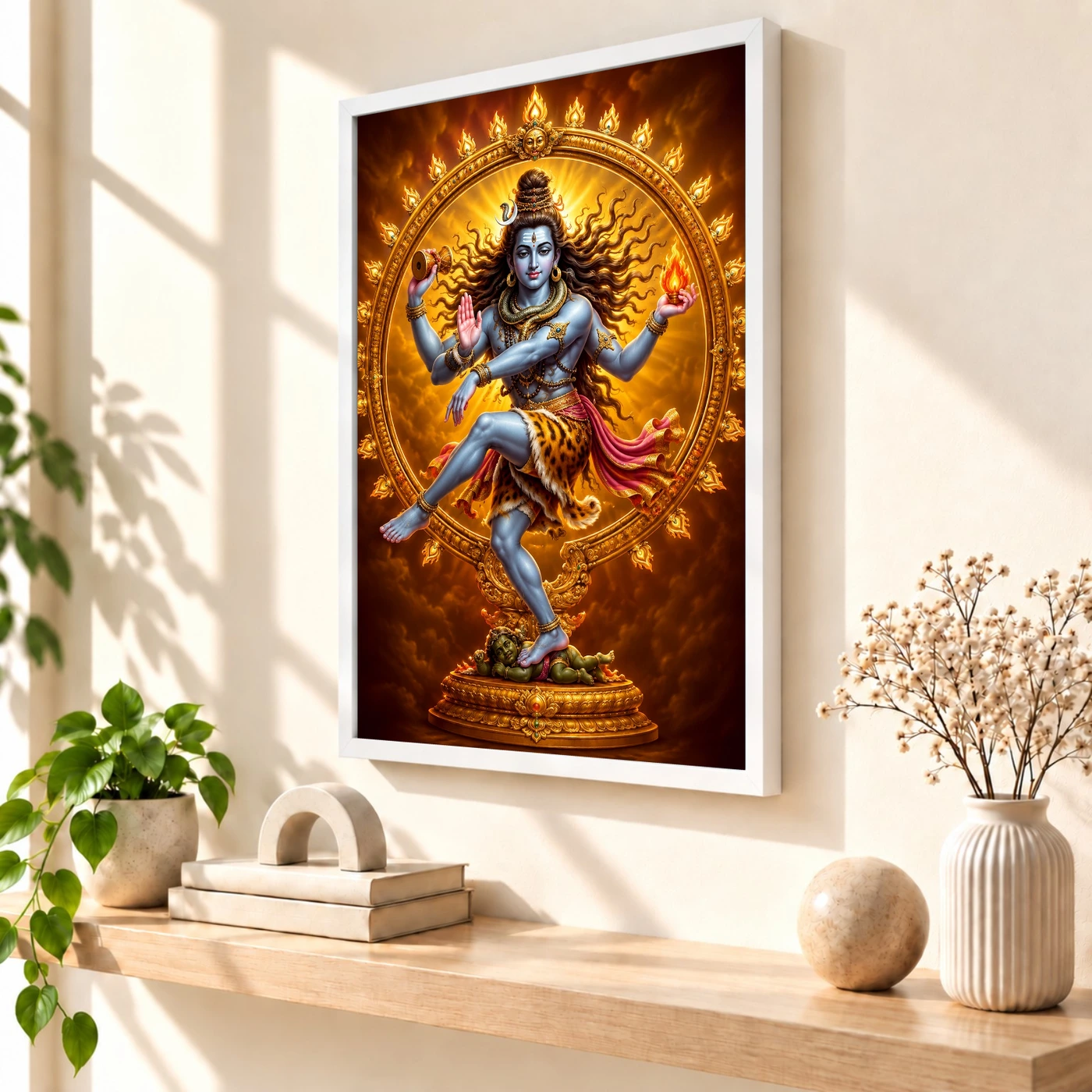 Nataraja Peaceful Home Mandir Composition Photo Frame, view 7