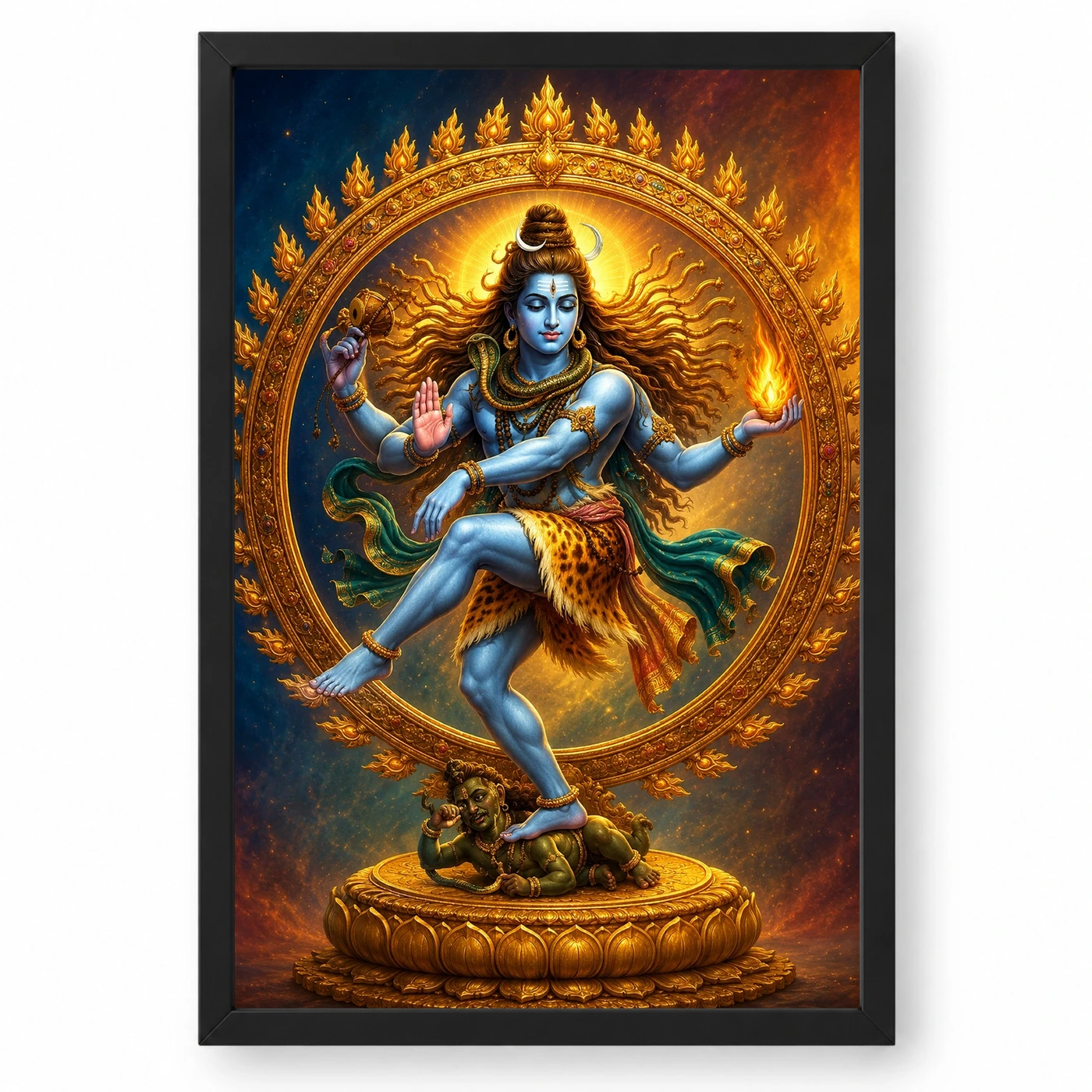 Nataraja Royal Jewel-Toned Portrait Photo Frame