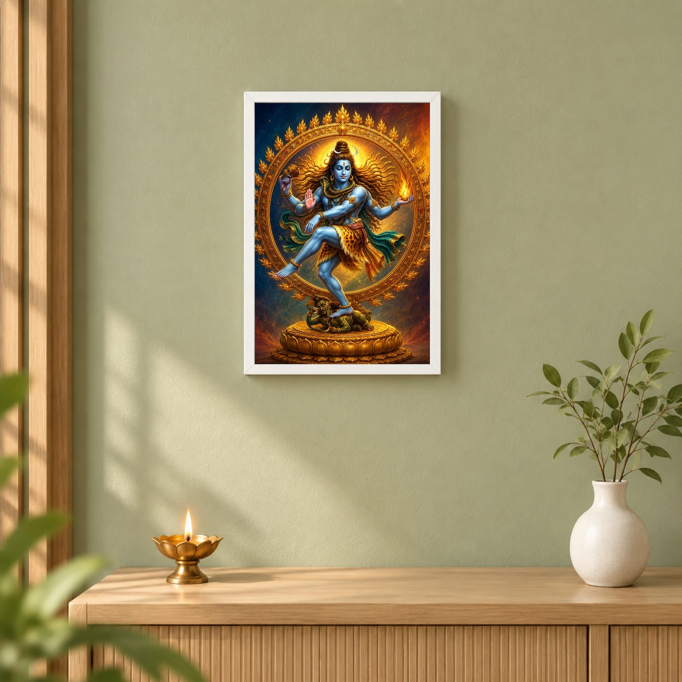 Nataraja Royal Jewel-Toned Portrait Photo Frame, view 6