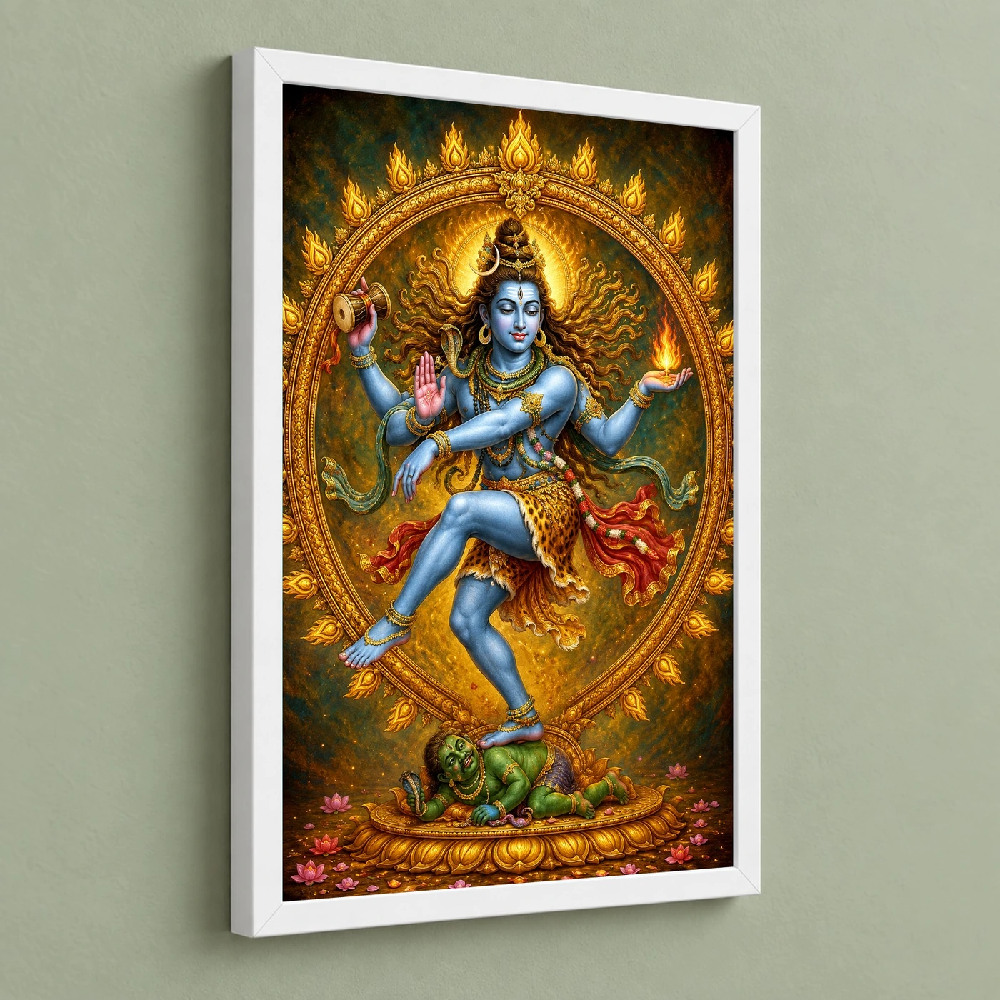 Nataraja Traditional Indian Miniature-Inspired Devotional Art Photo Frame, view 5