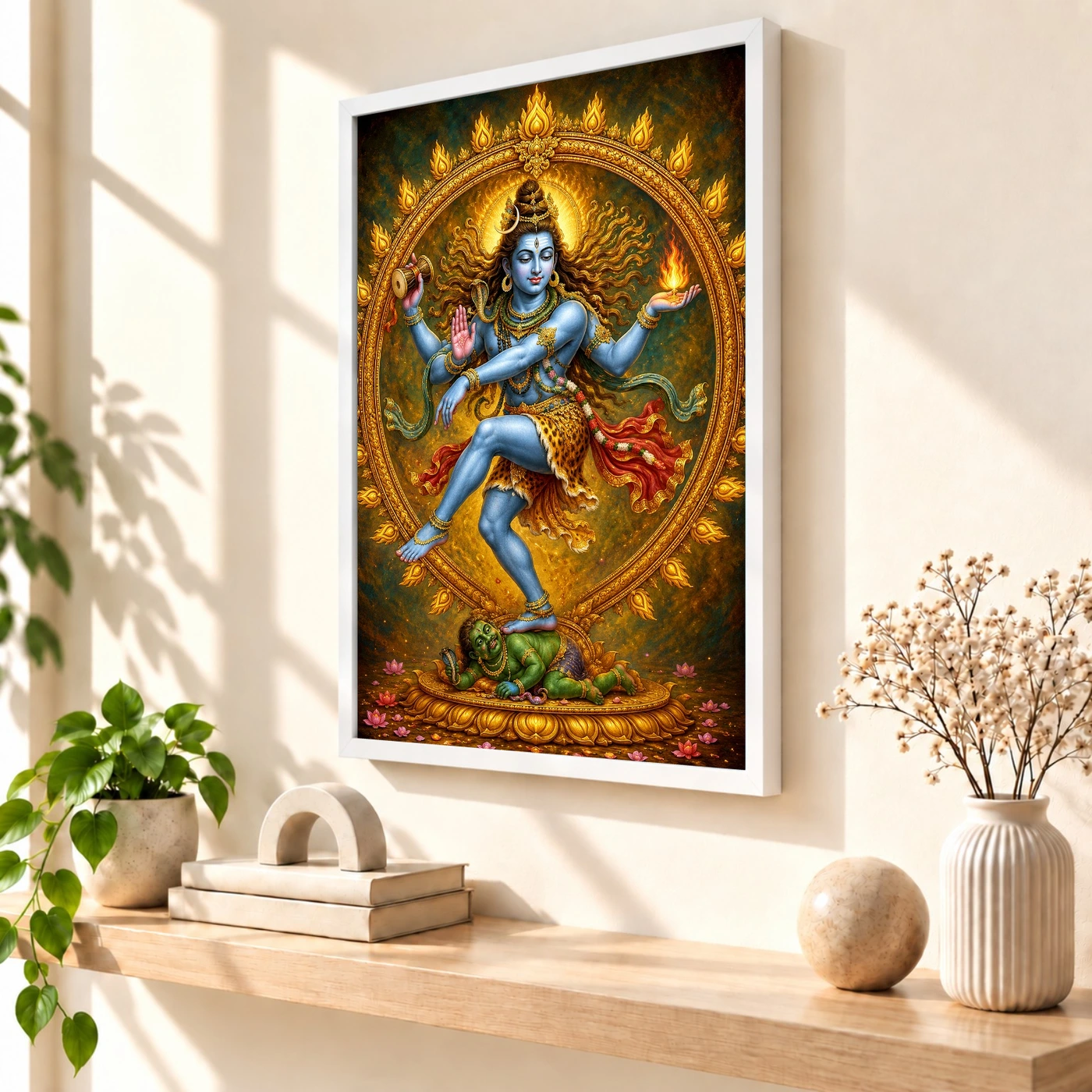 Nataraja Traditional Indian Miniature-Inspired Devotional Art Photo Frame, view 7