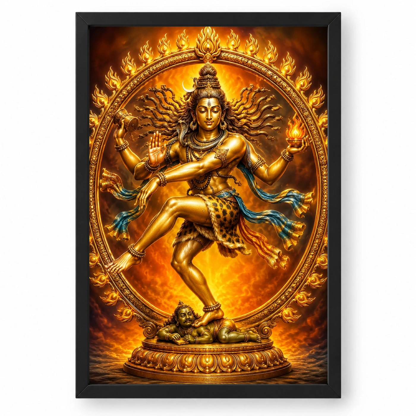 Nataraja Vivid Premium Spiritual Poster Art Photo Frame