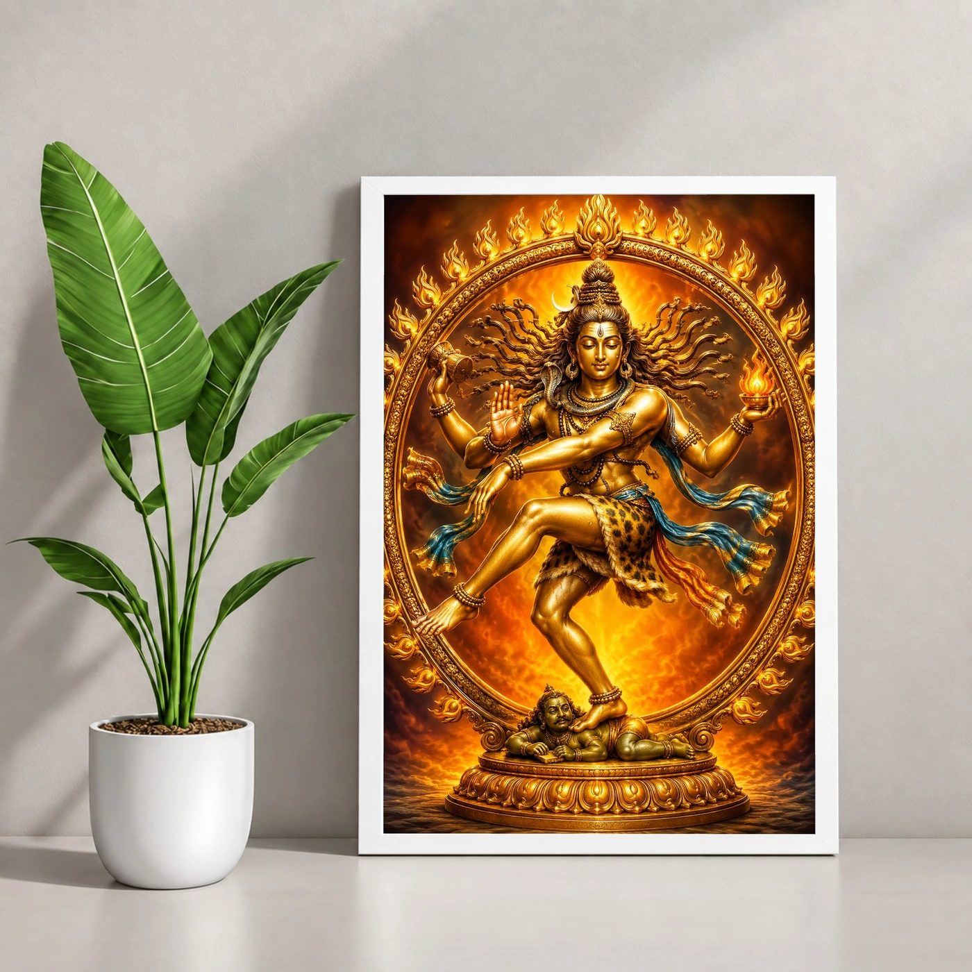 Nataraja Vivid Premium Spiritual Poster Art Photo Frame, view 4