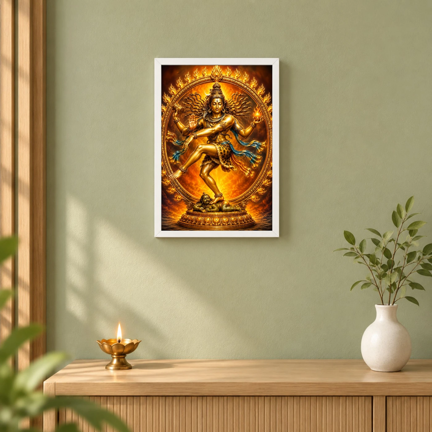 Nataraja Vivid Premium Spiritual Poster Art Photo Frame, view 6