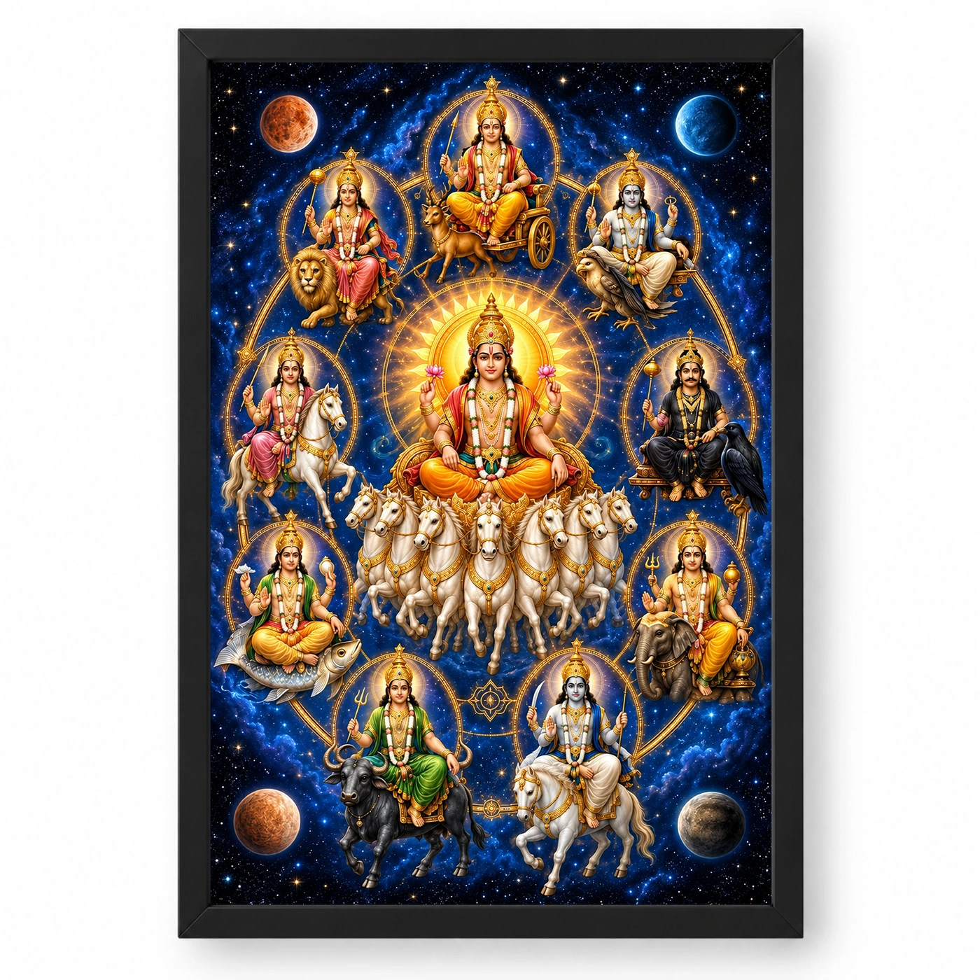 Navagraha Cosmic Mandala Photo Frame