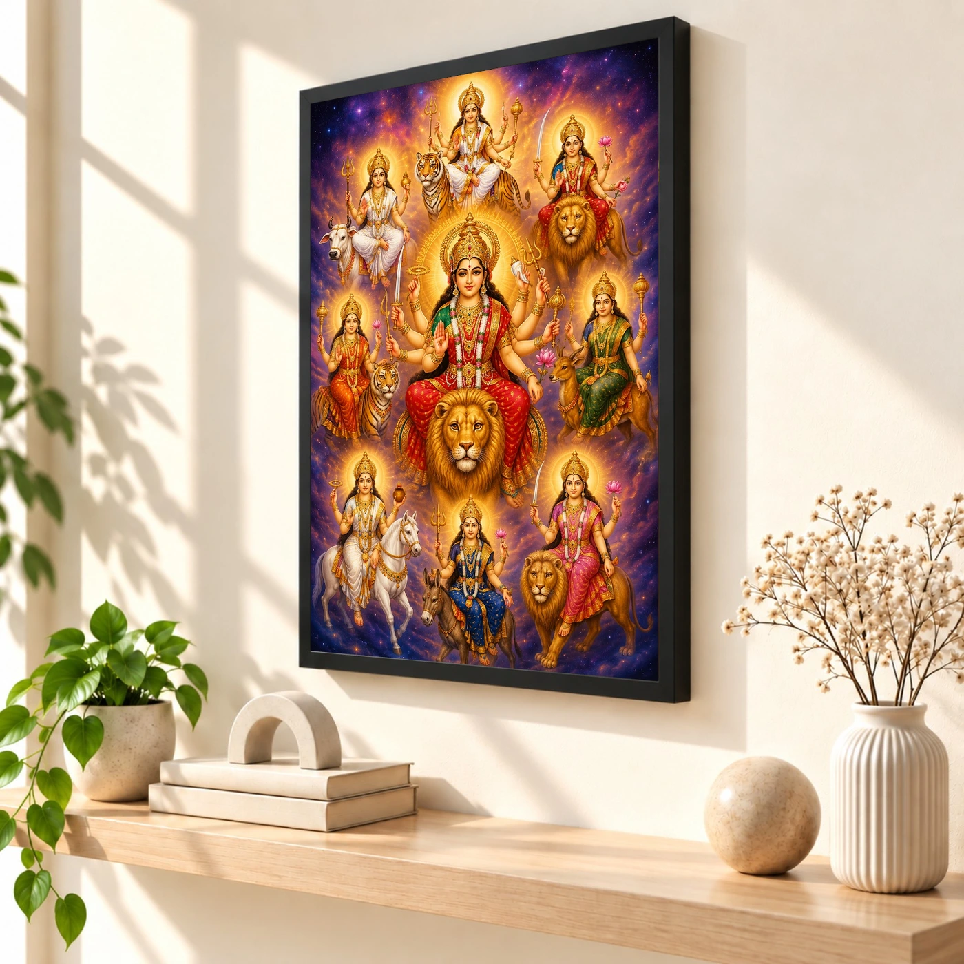 Navdurga Cosmic Celestial Aura Photo Frame, view 2