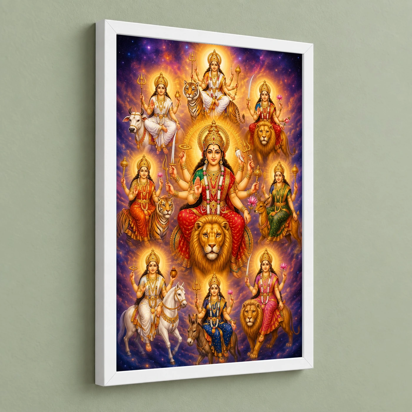 Navdurga Cosmic Celestial Aura Photo Frame, view 5