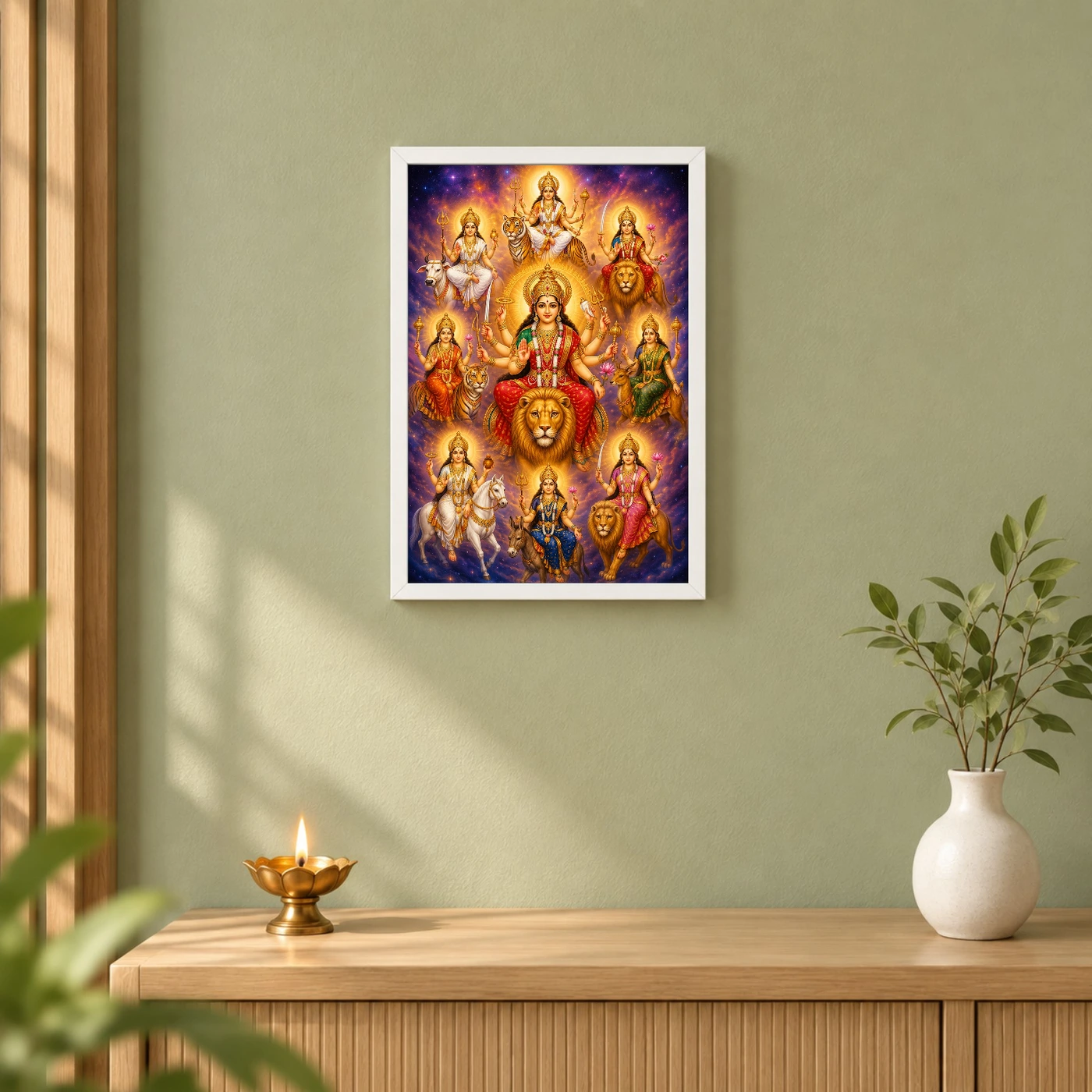 Navdurga Cosmic Celestial Aura Photo Frame, view 6