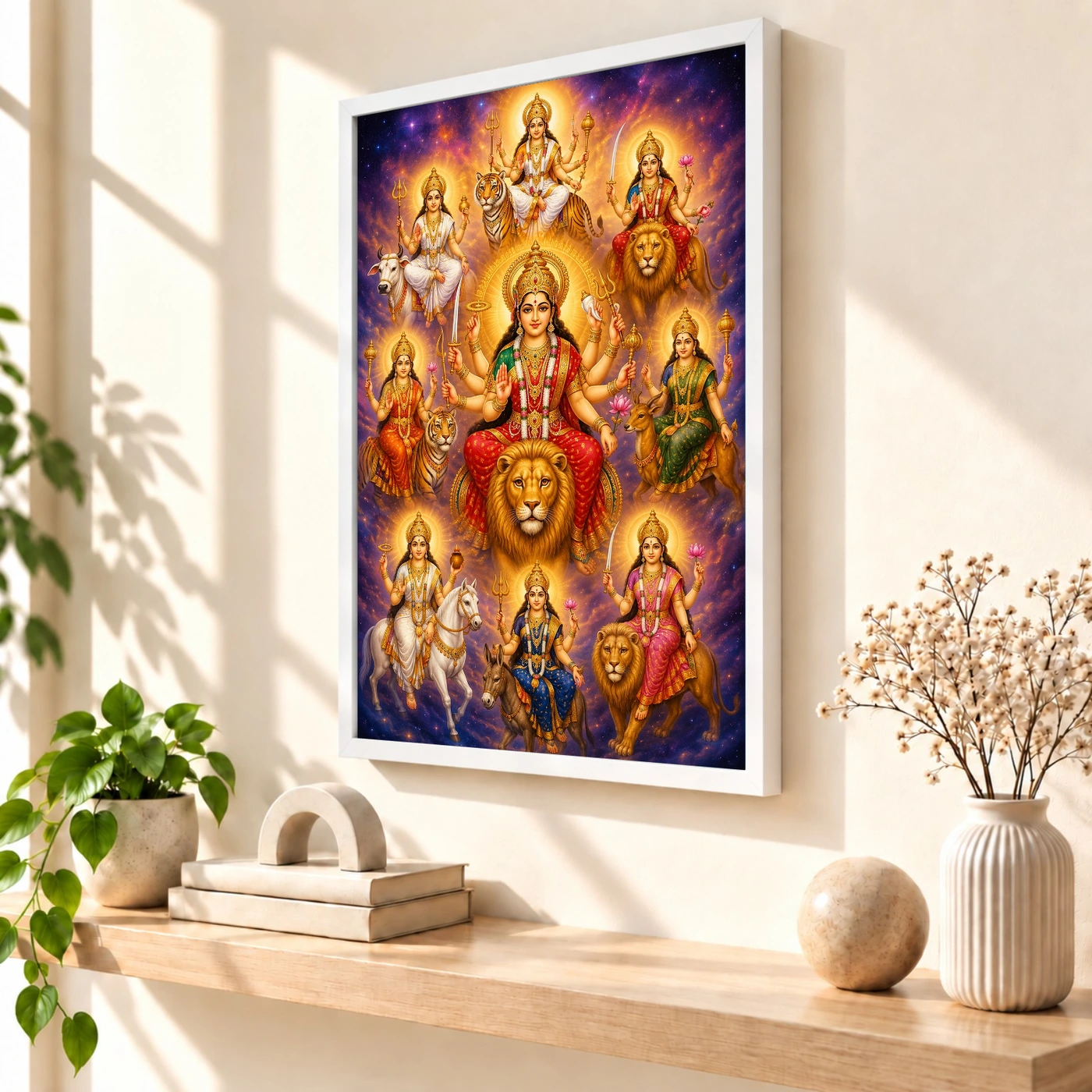 Navdurga Cosmic Celestial Aura Photo Frame, view 7