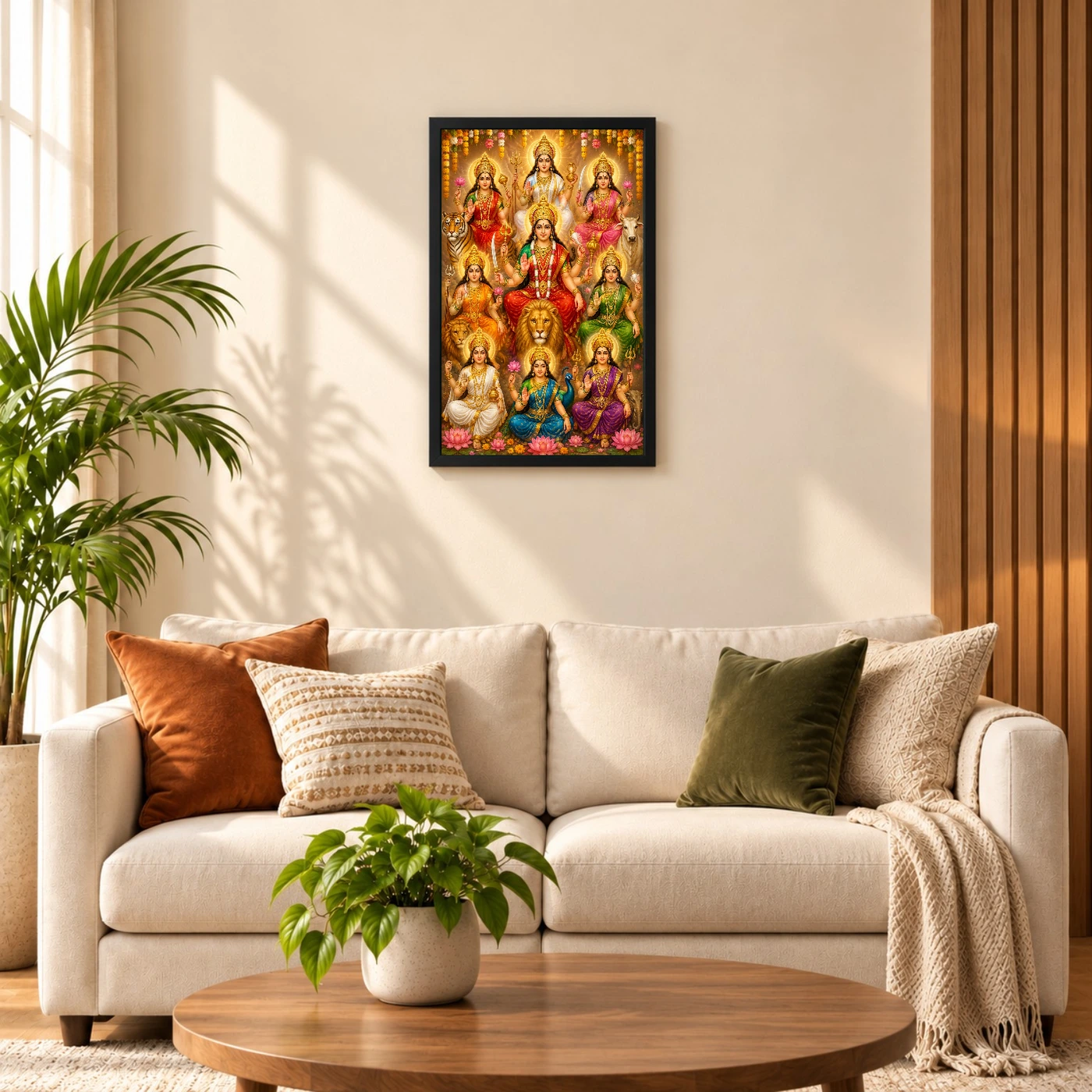 Navdurga Grand Festival Flower Decoration Photo Frame, view 8