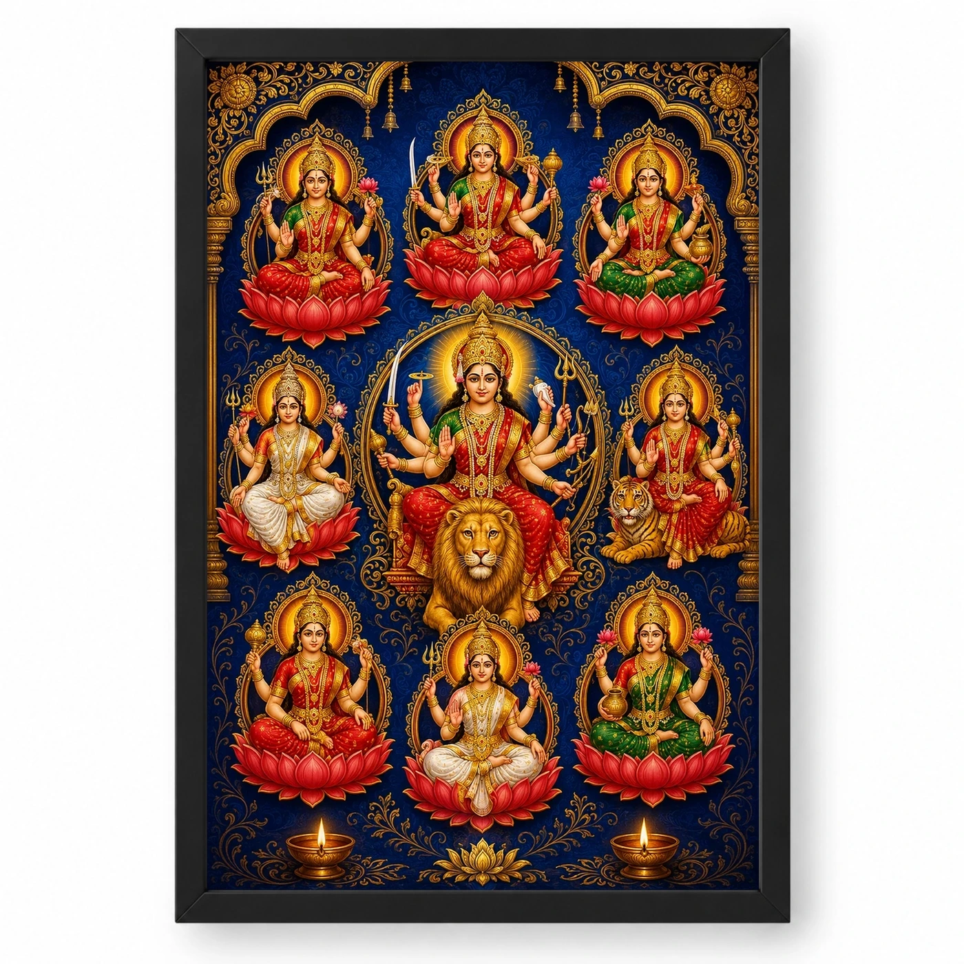 Navdurga — Nine Sacred Forms Frame