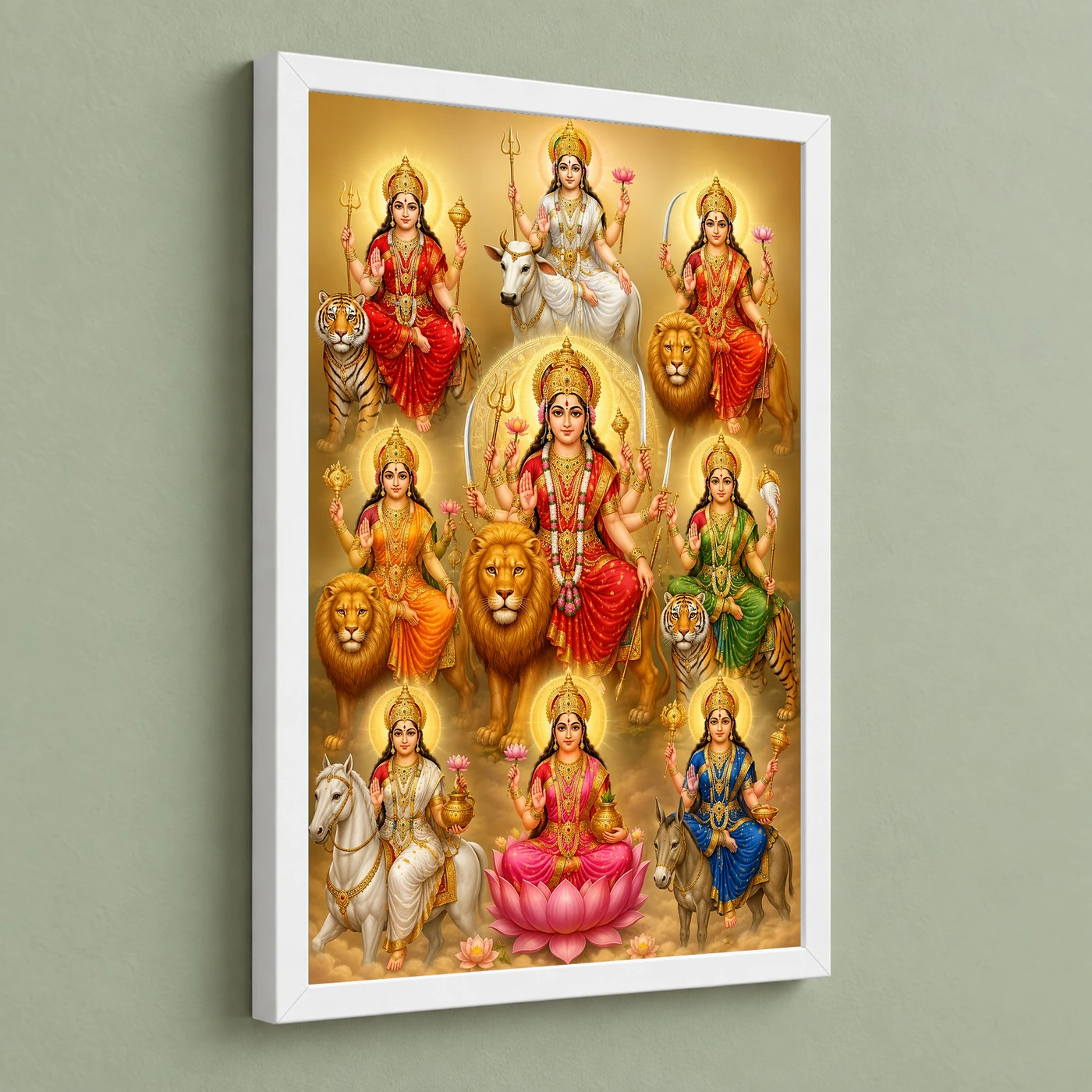 Navdurga Peaceful Home Mandir Composition Photo Frame, view 5