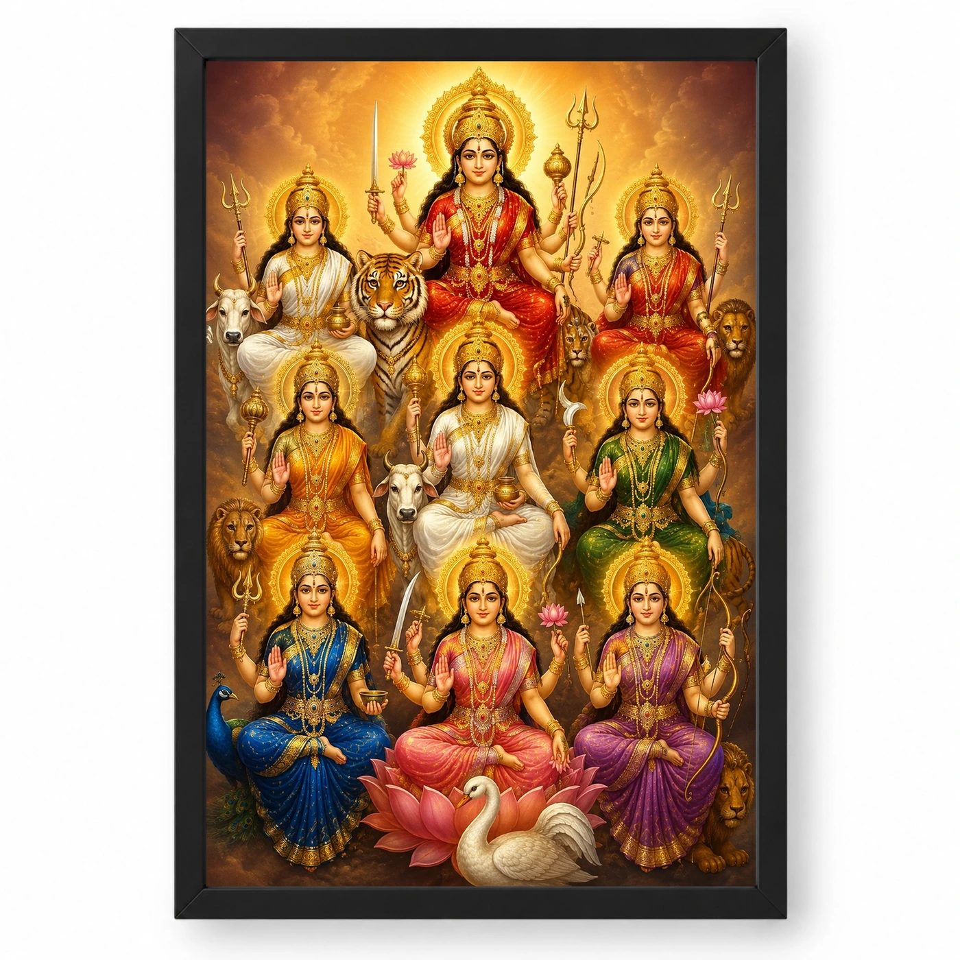 Navdurga Royal Jewel-Toned Portrait Photo Frame