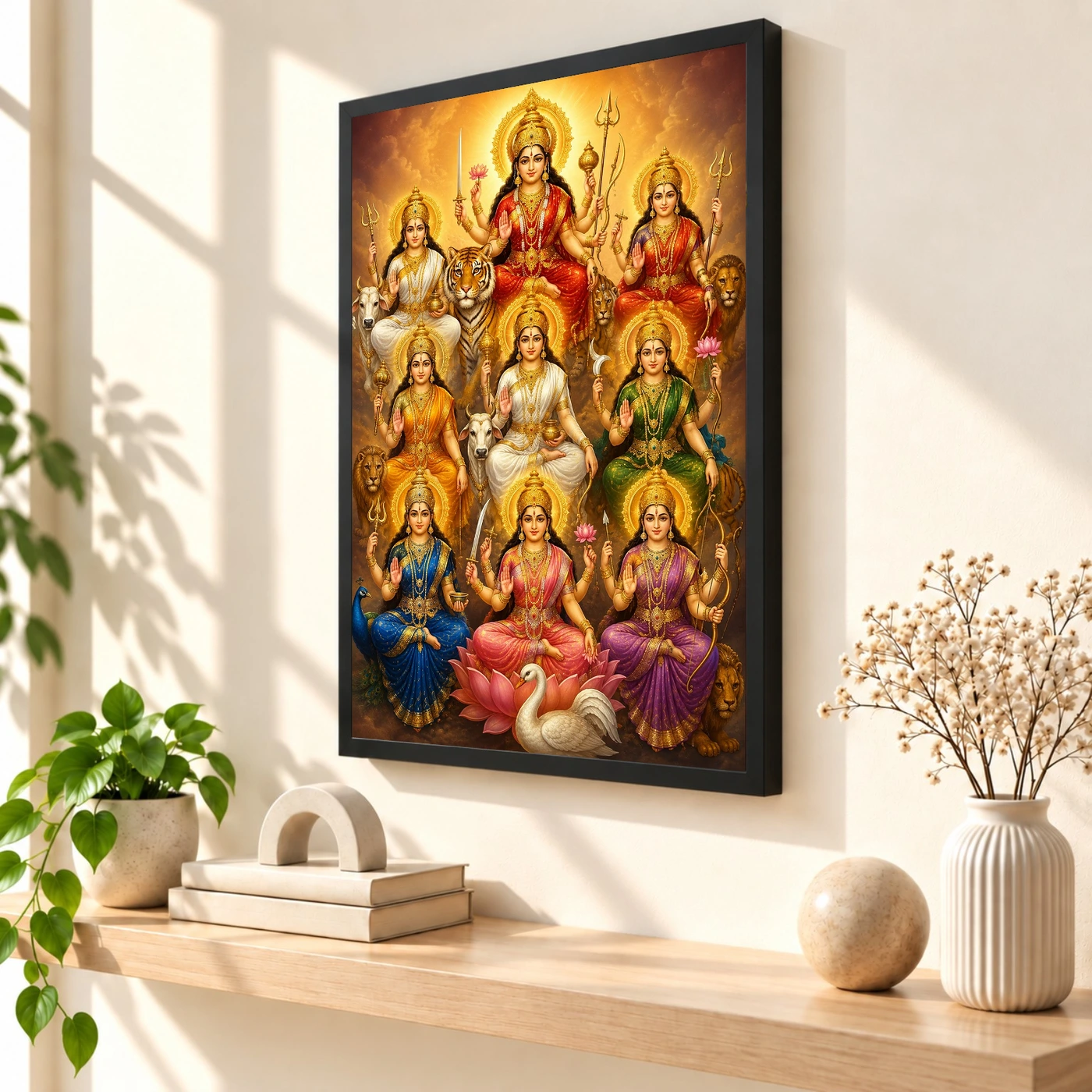 Navdurga Royal Jewel-Toned Portrait Photo Frame, view 2
