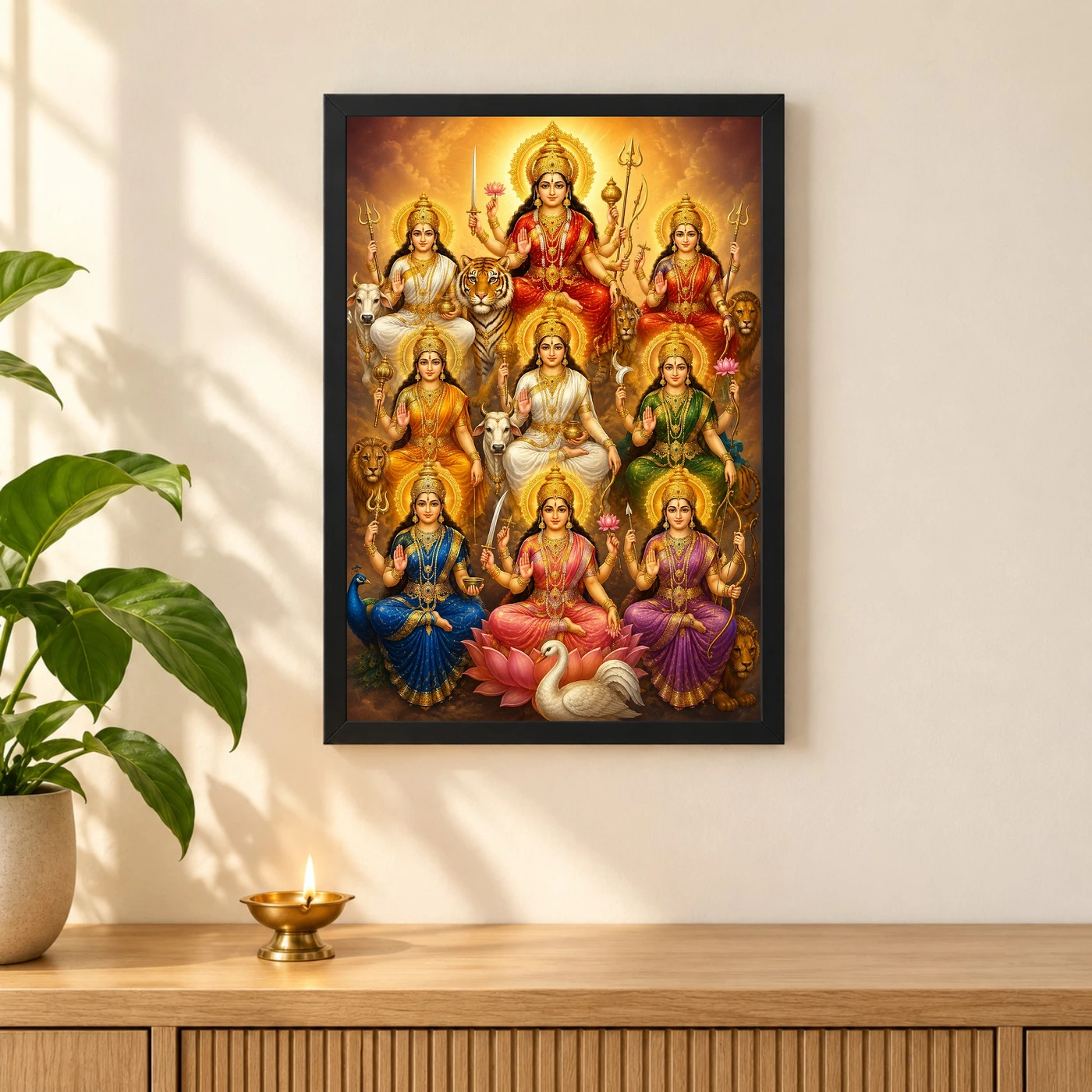 Navdurga Royal Jewel-Toned Portrait Photo Frame, view 3