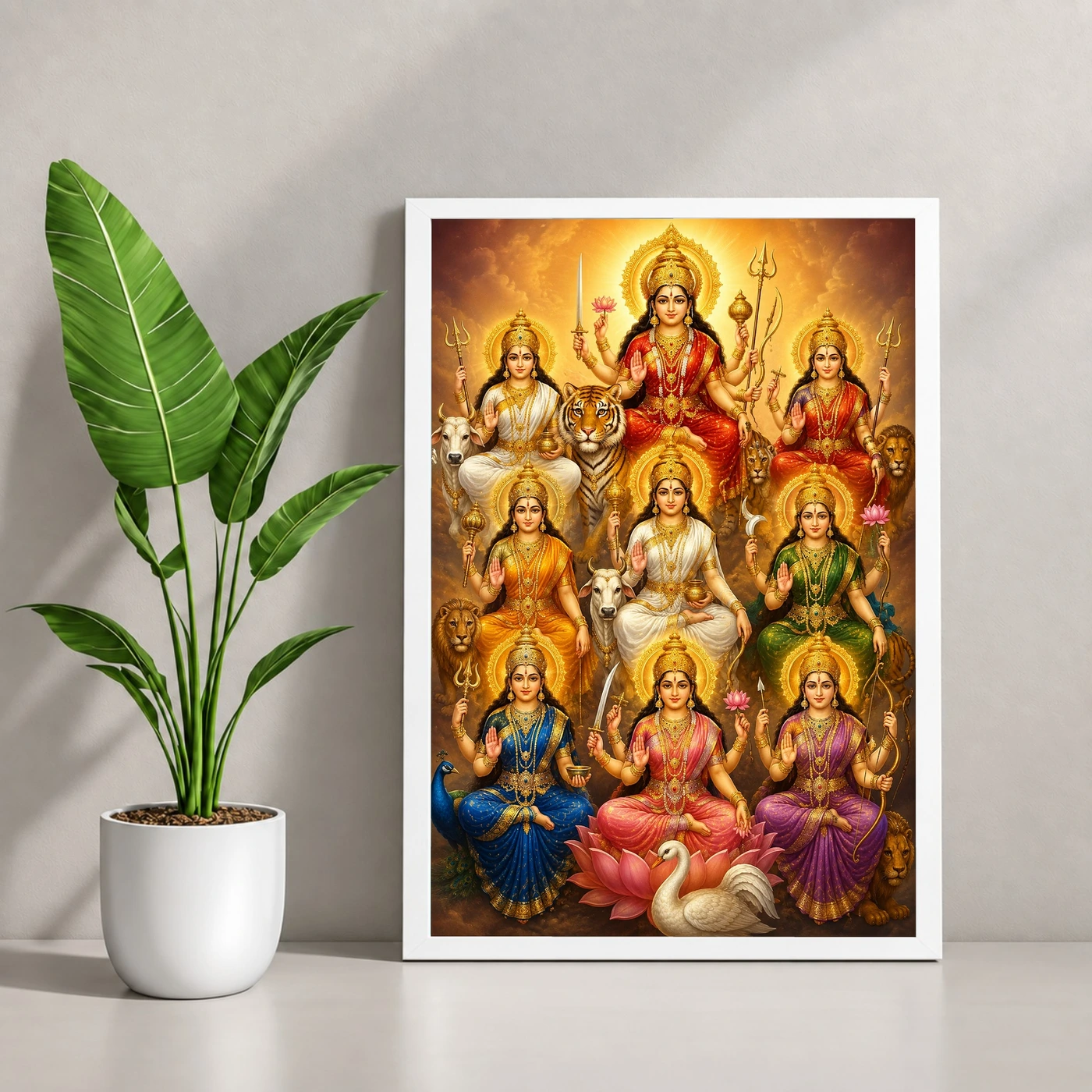 Navdurga Royal Jewel-Toned Portrait Photo Frame, view 4