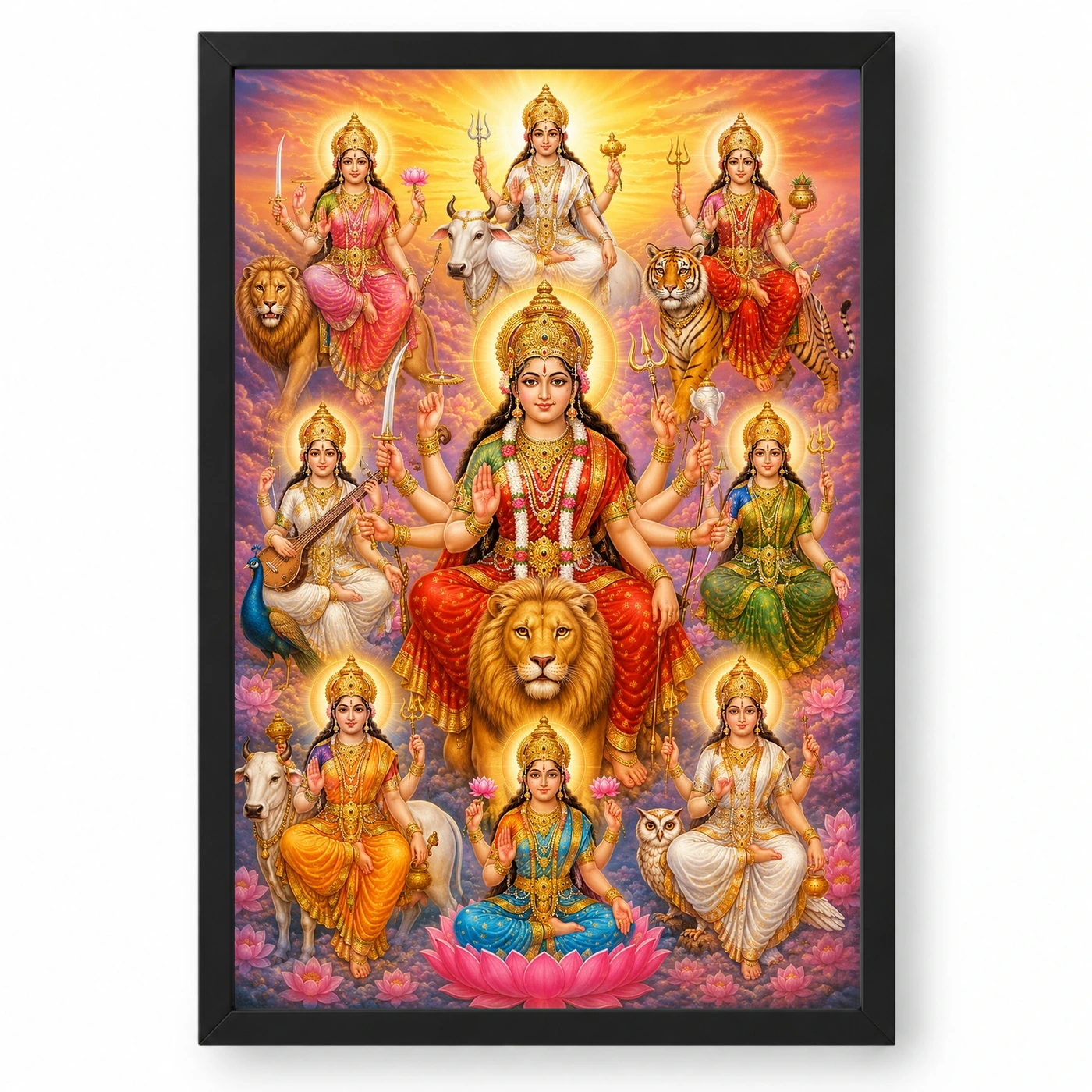 Navdurga Serene Sunrise Blessing Photo Frame
