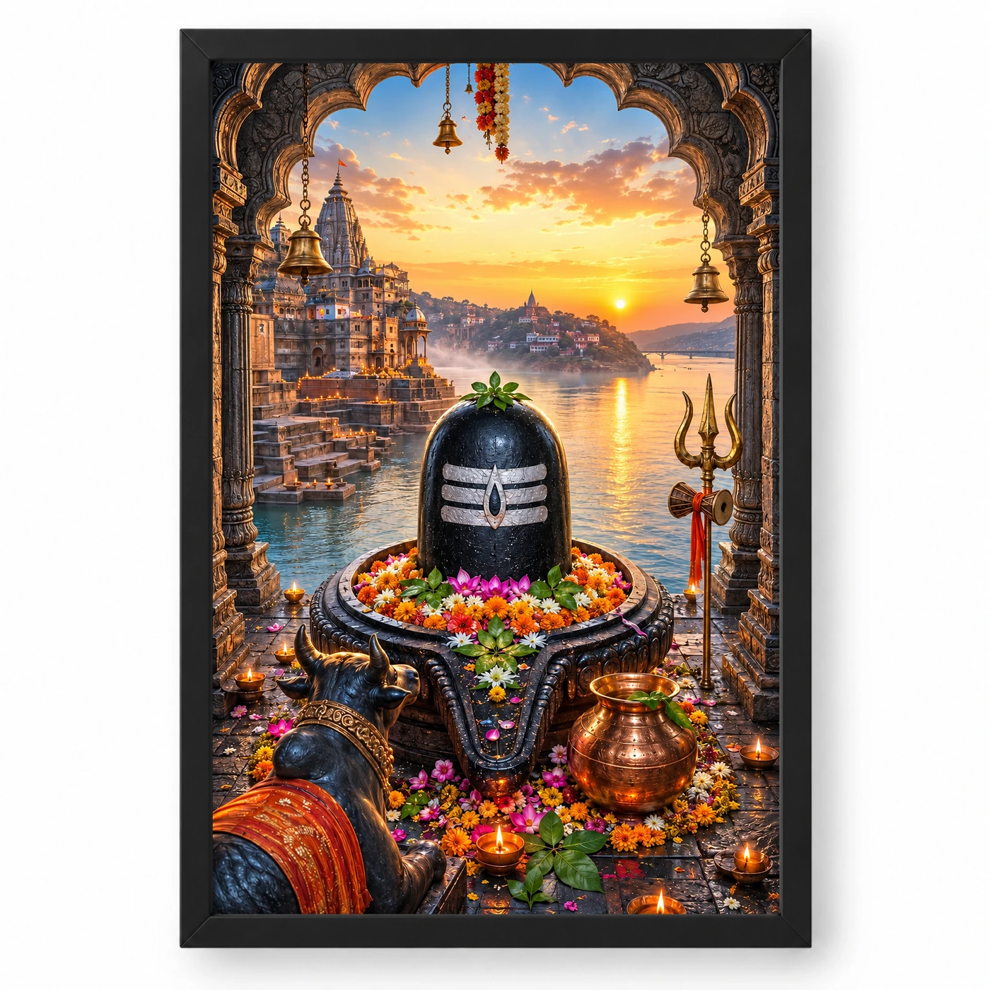 Omkareshwar Jyotirlinga Narmada Darshan Photo Frame
