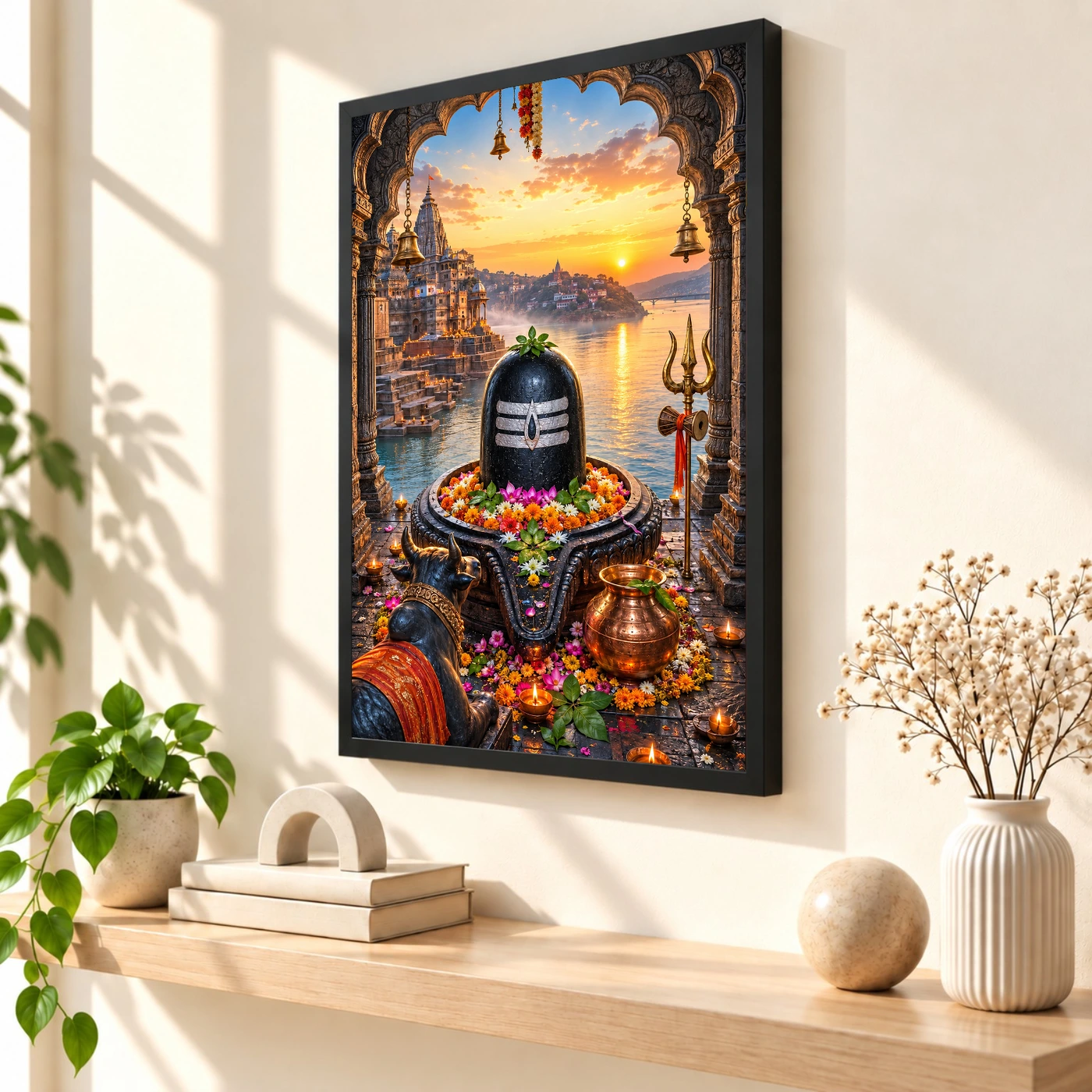 Omkareshwar Jyotirlinga Narmada Darshan Photo Frame, view 2