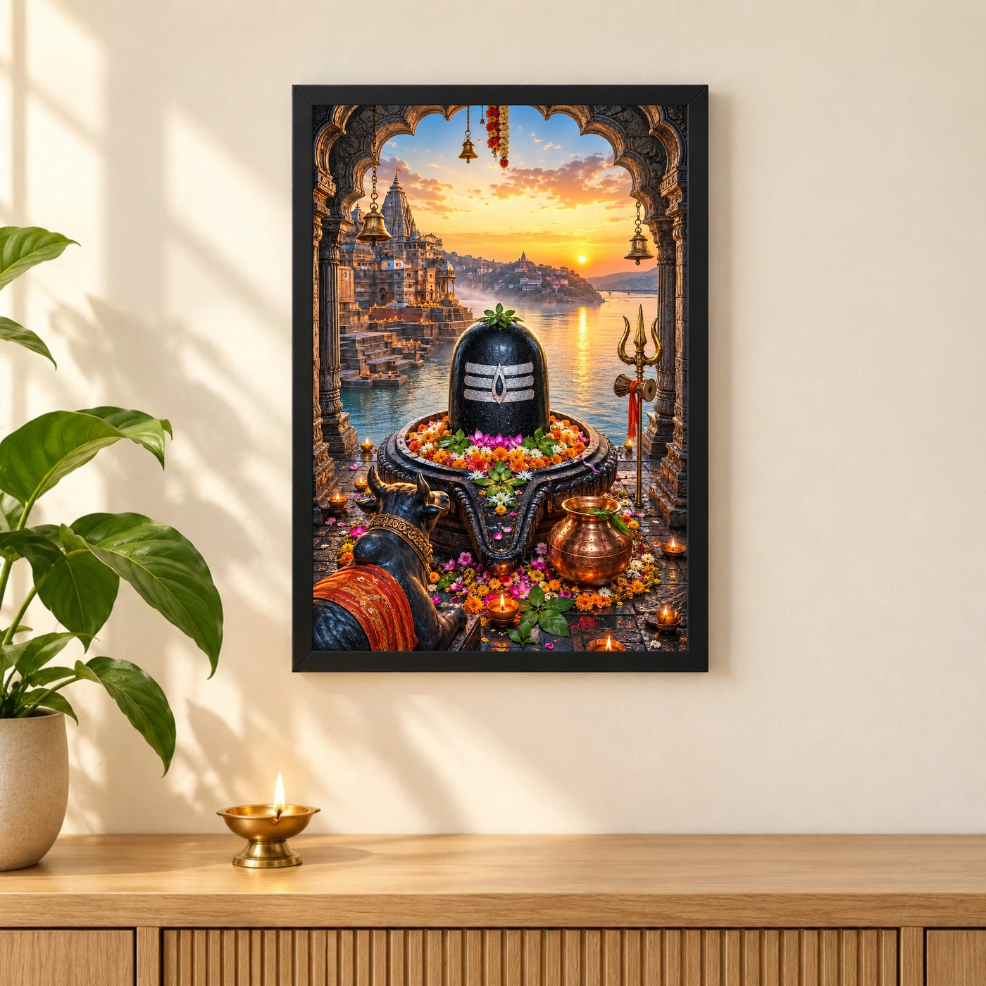 Omkareshwar Jyotirlinga Narmada Darshan Photo Frame, view 3